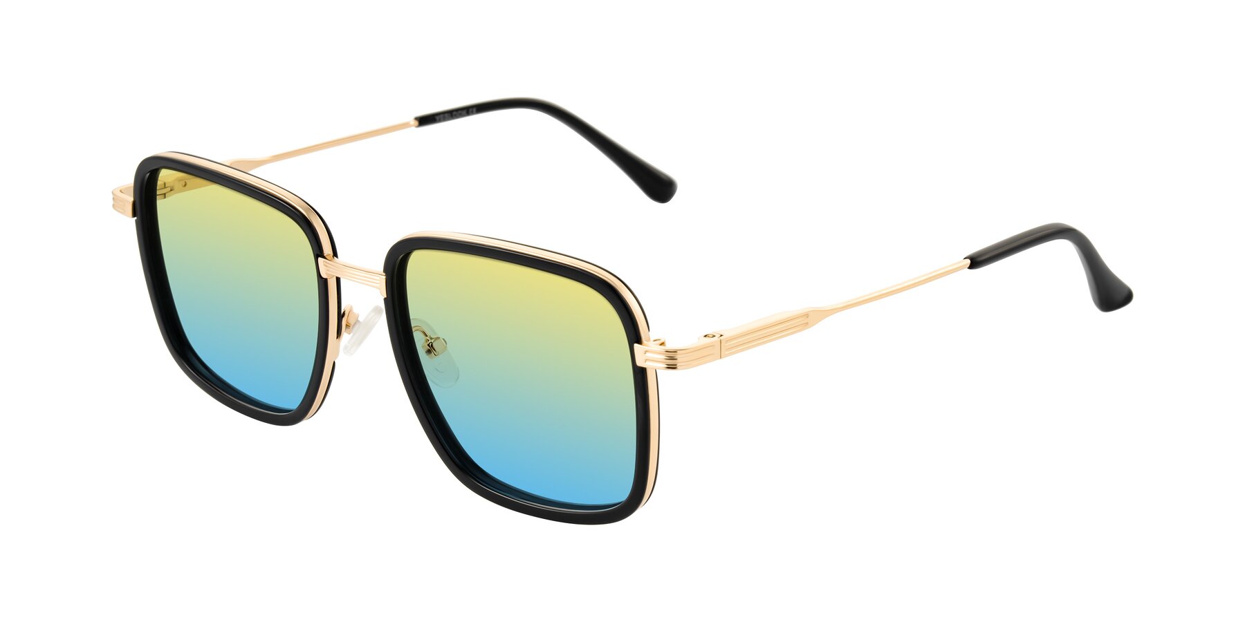 Angle of Guadiaro in Black/Gold with Yellow / Blue Gradient Lenses