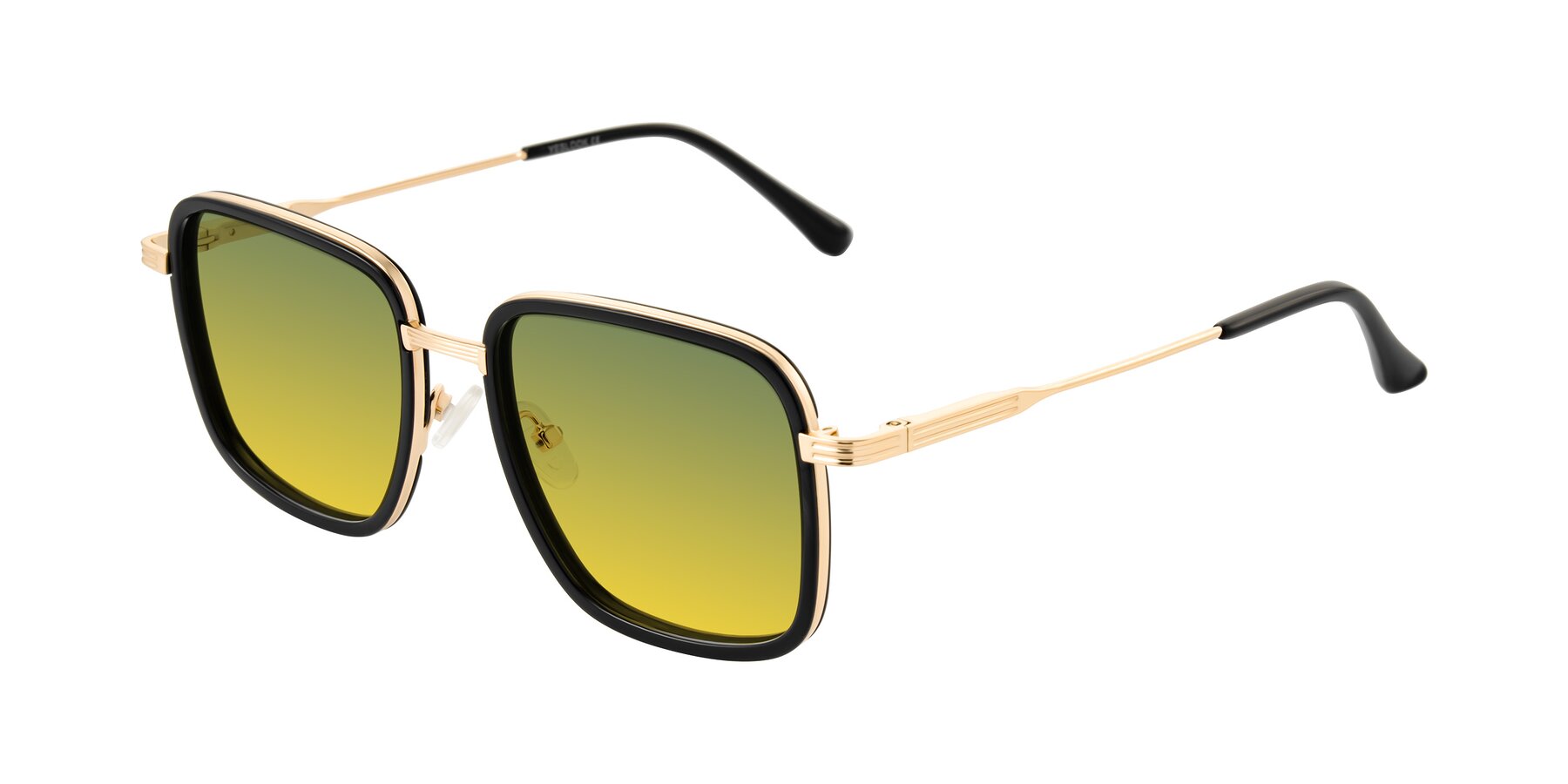 Angle of Guadiaro in Black/Gold with Green / Yellow Gradient Lenses