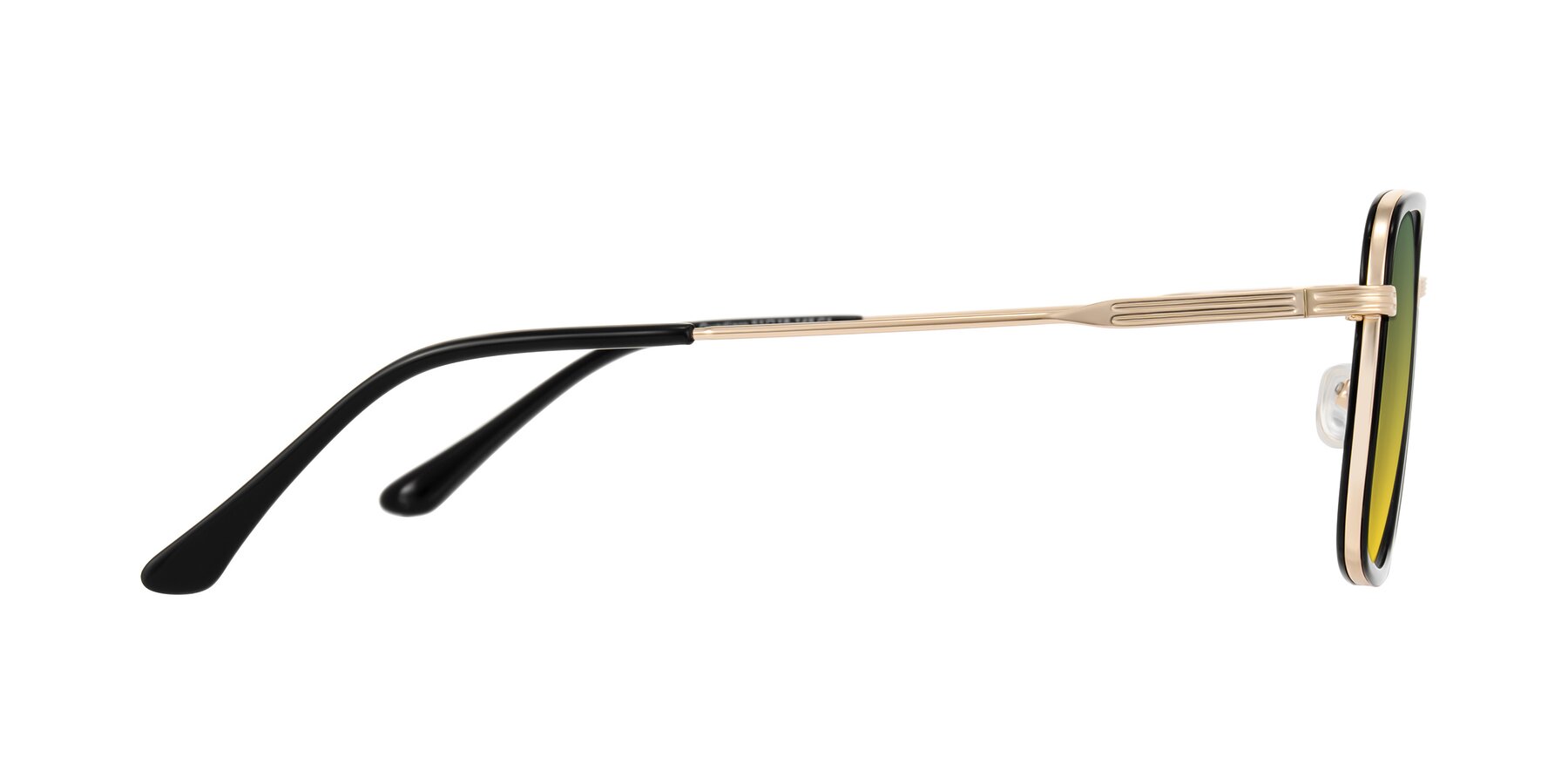 Side of Guadiaro in Black/Gold with Green / Yellow Gradient Lenses