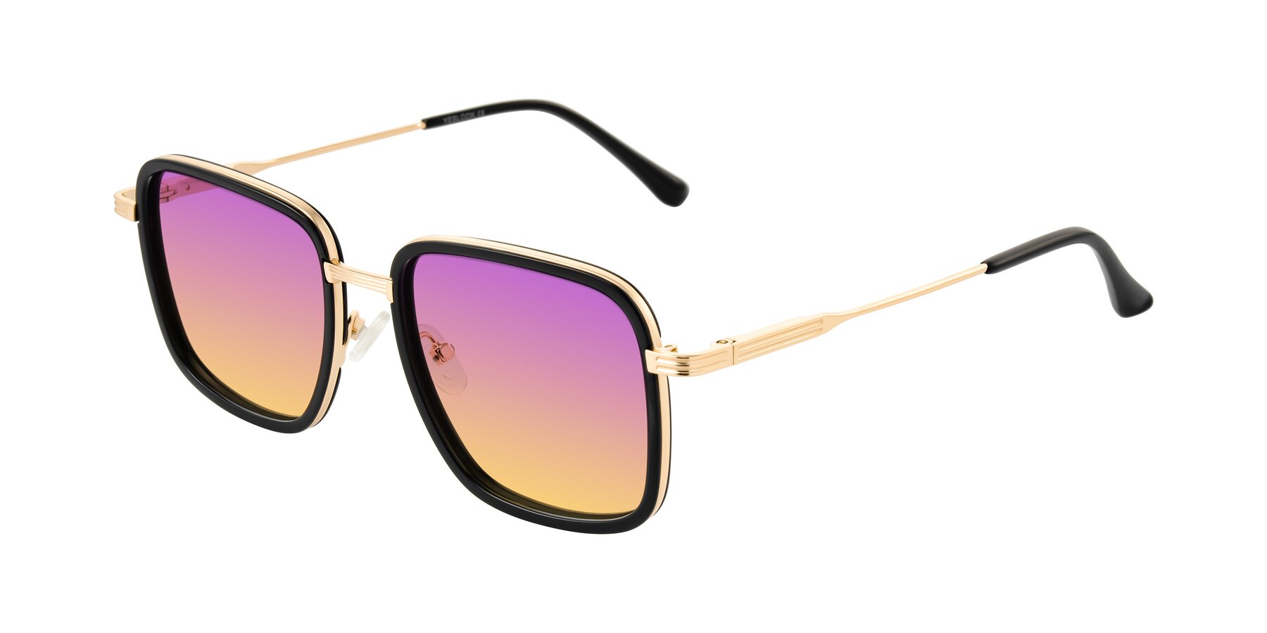 Angle of Guadiaro in Black/Gold with Purple / Yellow Gradient Lenses