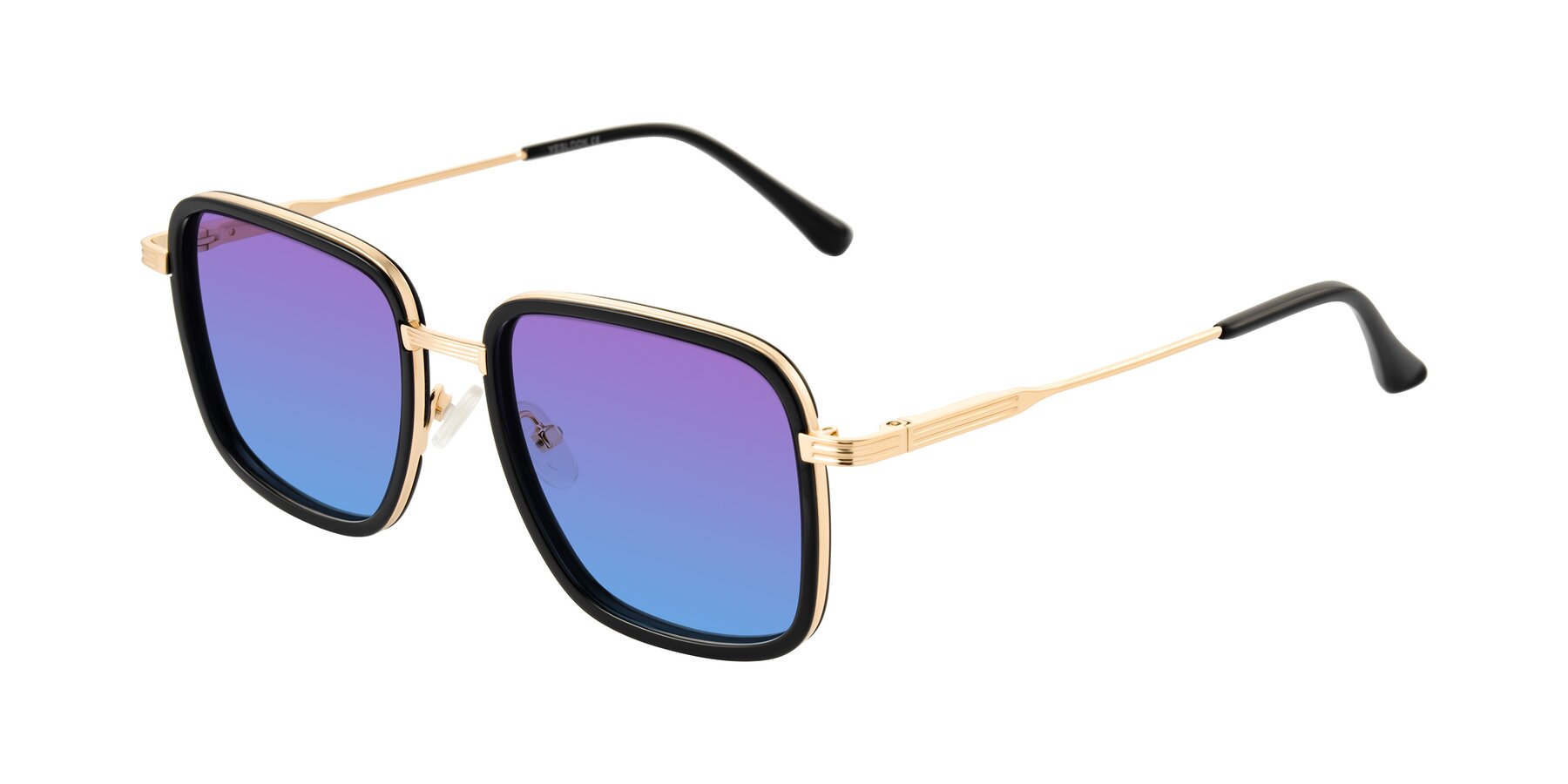 Angle of Guadiaro in Black/Gold with Purple / Blue Gradient Lenses