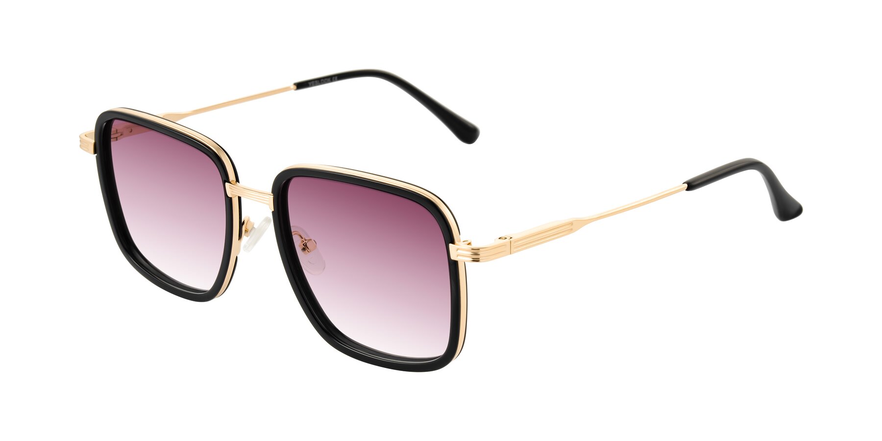 Angle of Guadiaro in Black/Gold with Wine Gradient Lenses