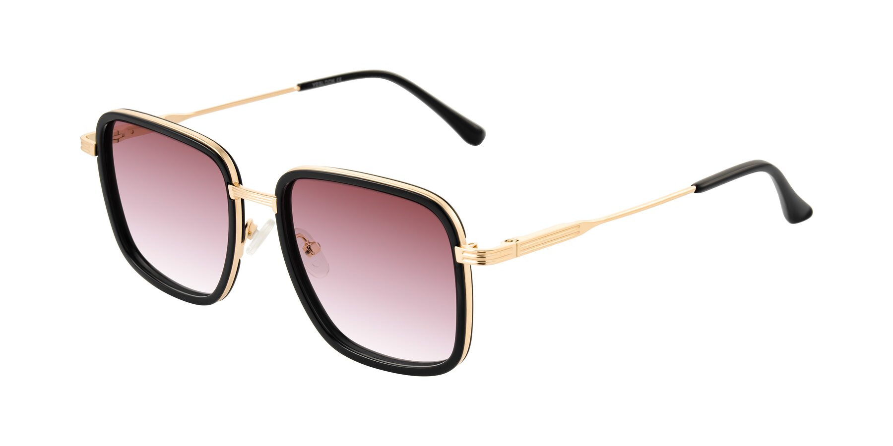 Angle of Guadiaro in Black/Gold with Garnet Gradient Lenses