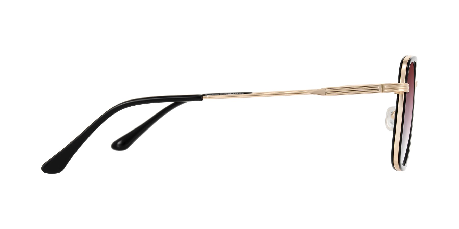 Side of Guadiaro in Black/Gold with Garnet Gradient Lenses