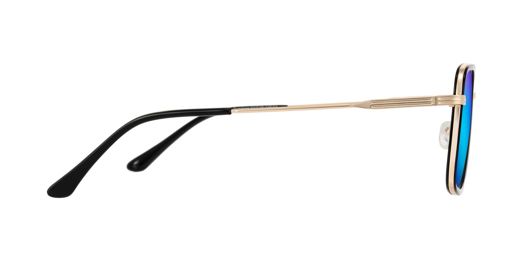 Side of Guadiaro in Black/Gold with Blue Mirrored Lenses