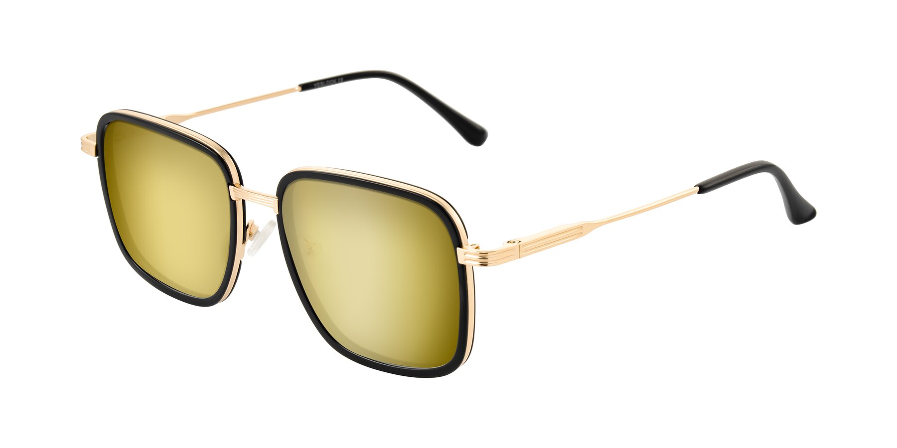 Angle of Guadiaro in Black/Gold with Gold Mirrored Lenses