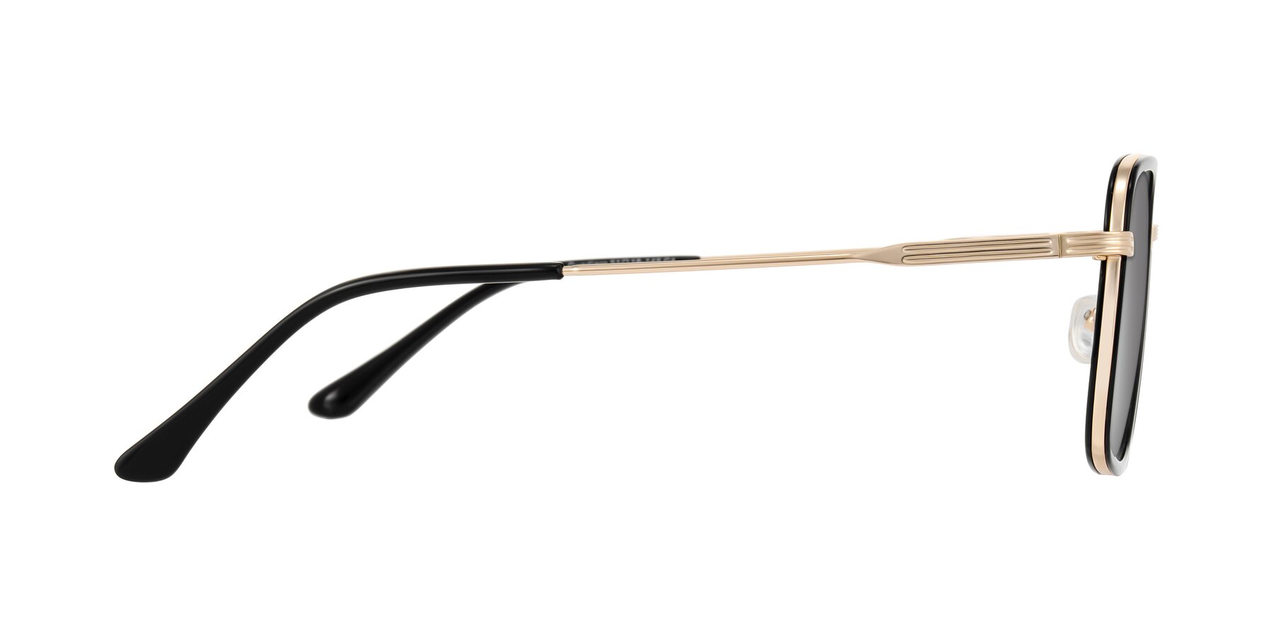 Side of Guadiaro in Black/Gold with Silver Mirrored Lenses