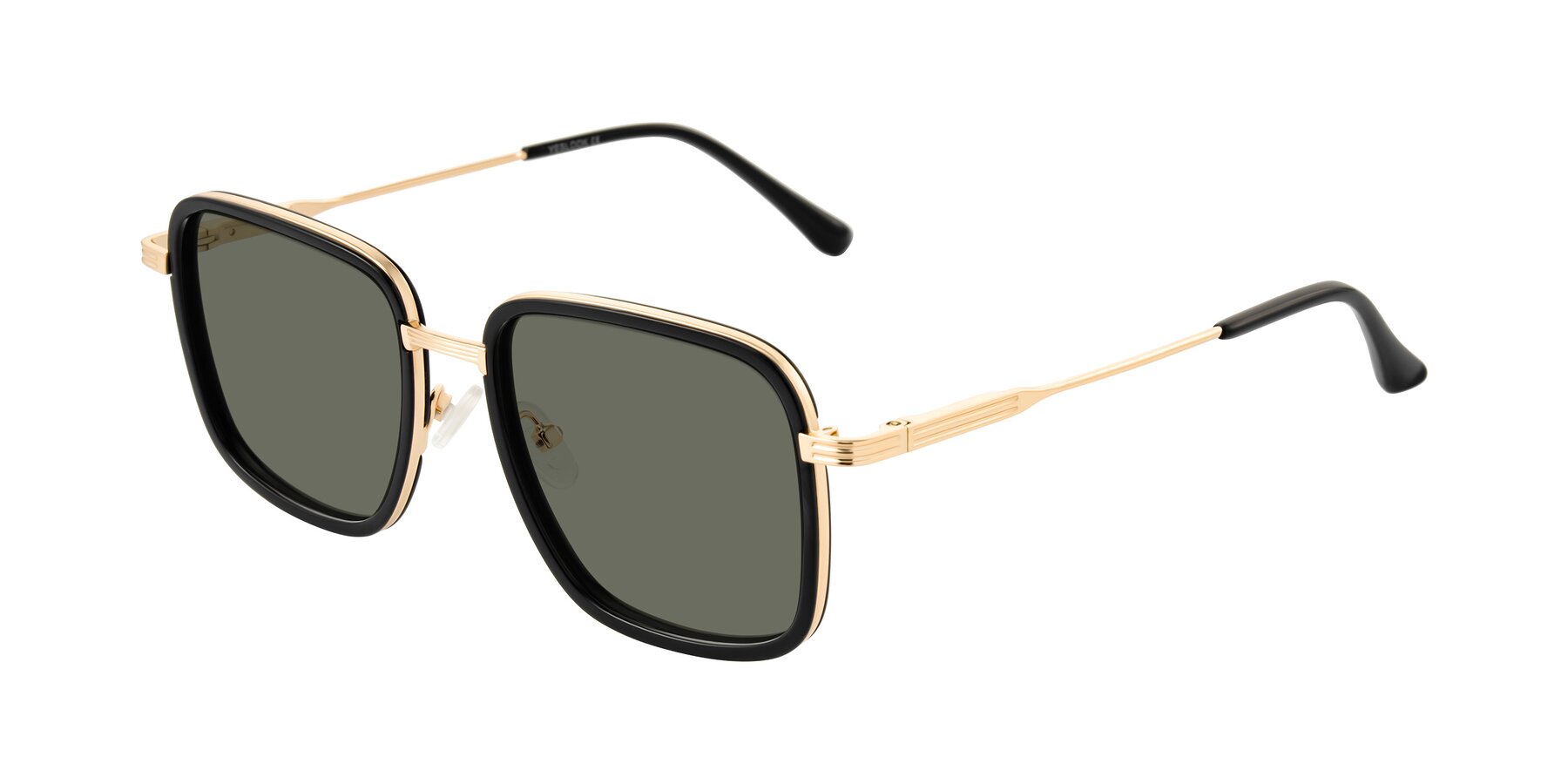 Angle of Guadiaro in Black/Gold with Gray Polarized Lenses