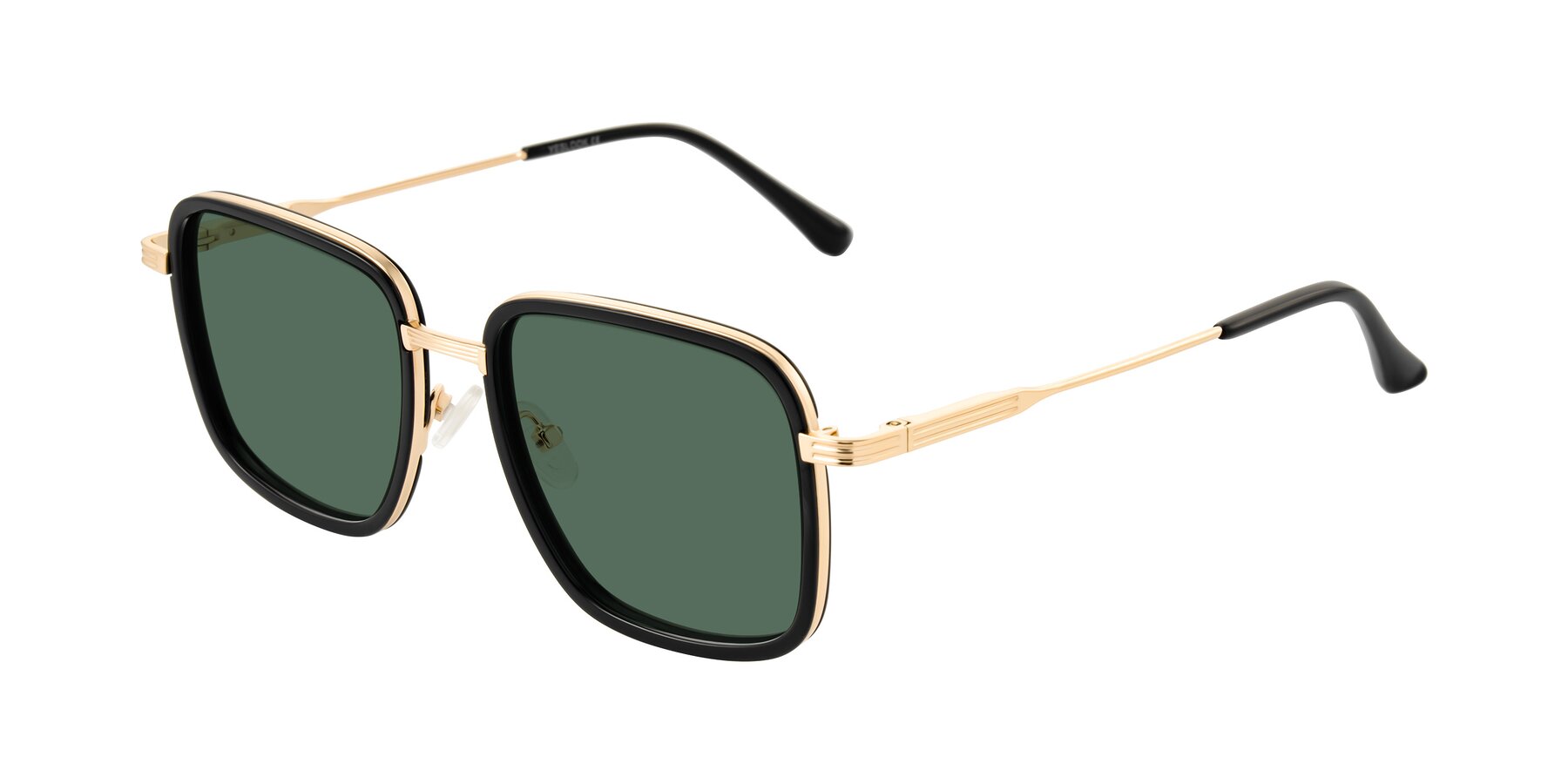 Angle of Guadiaro in Black/Gold with Green Polarized Lenses