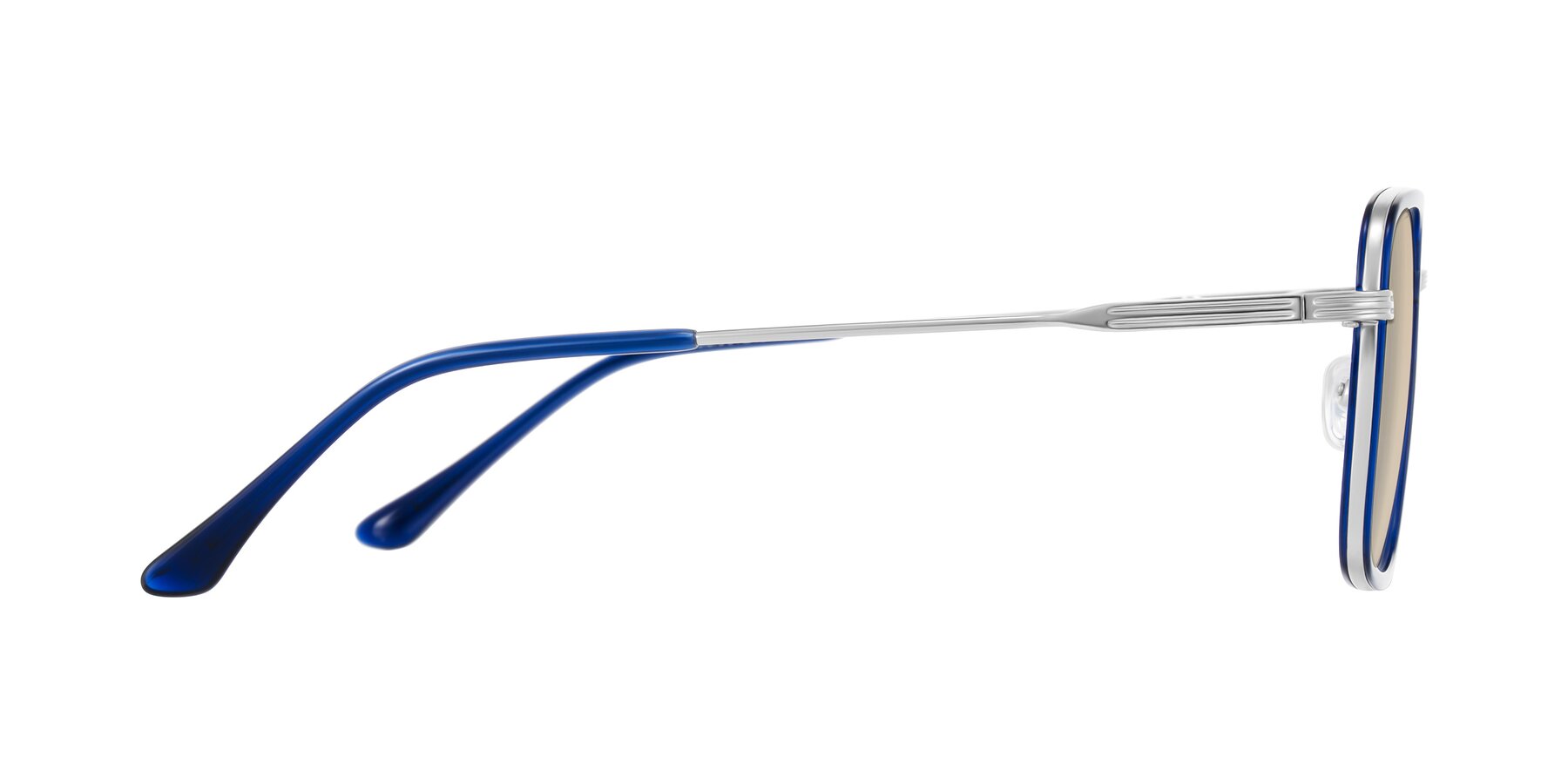 Side of Guadiaro in Blue/Silver with Light Brown Tinted Lenses