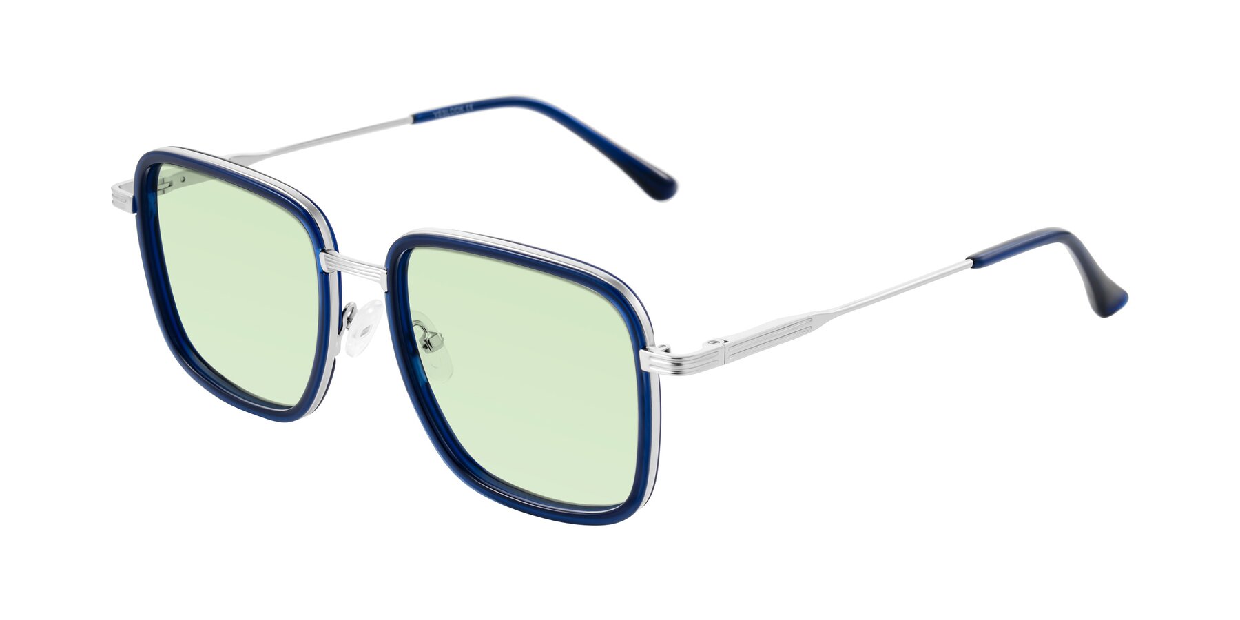 Angle of Guadiaro in Blue/Silver with Light Green Tinted Lenses