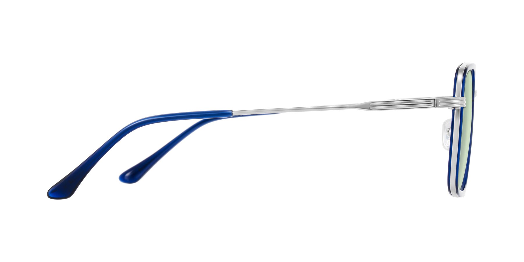 Side of Guadiaro in Blue/Silver with Light Green Tinted Lenses