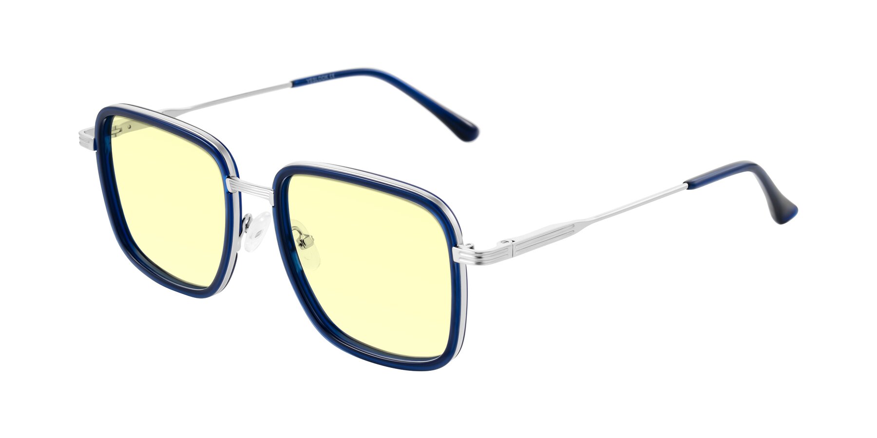 Angle of Guadiaro in Blue/Silver with Light Yellow Tinted Lenses