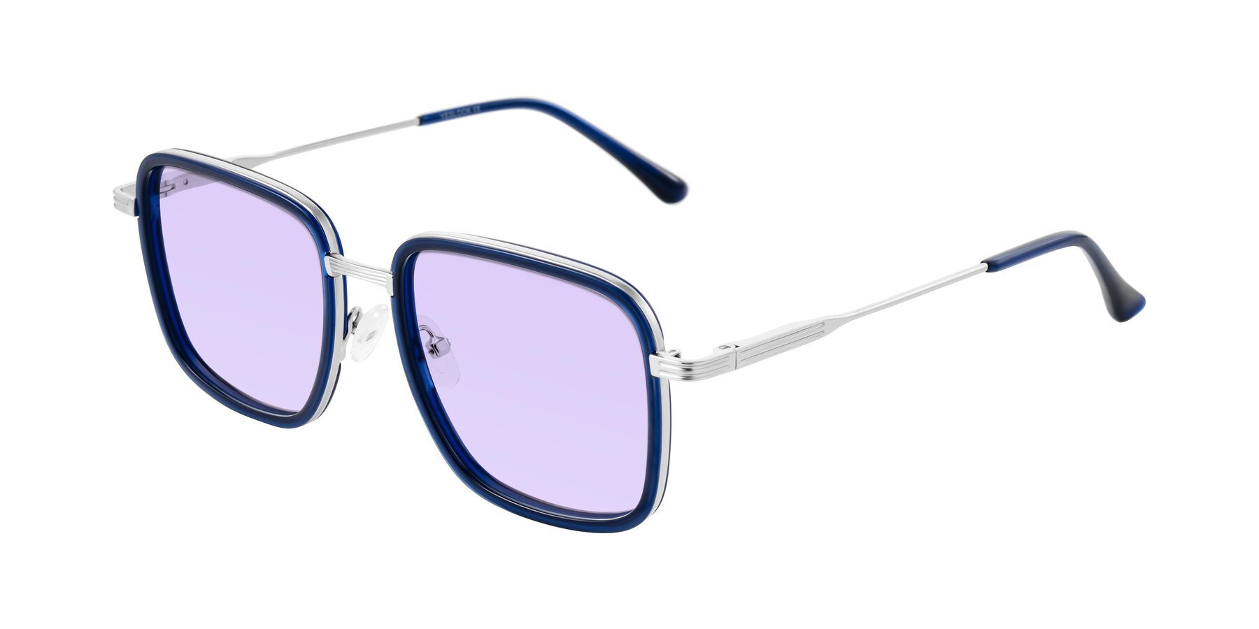 Angle of Guadiaro in Blue/Silver with Light Purple Tinted Lenses