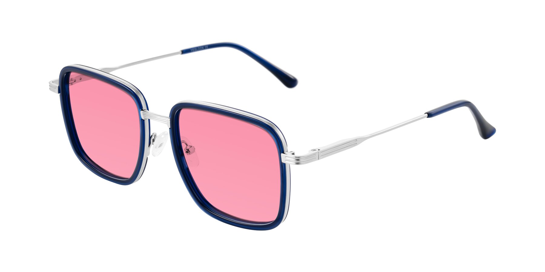 Angle of Guadiaro in Blue/Silver with Pink Tinted Lenses