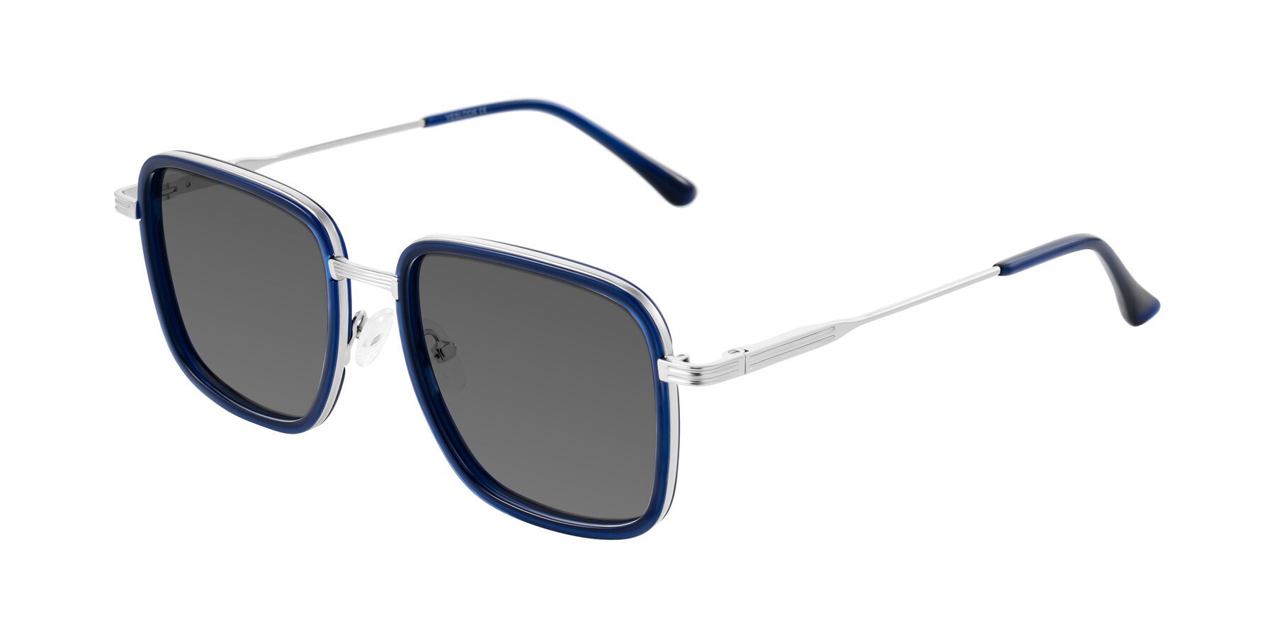 Angle of Guadiaro in Blue/Silver with Medium Gray Tinted Lenses