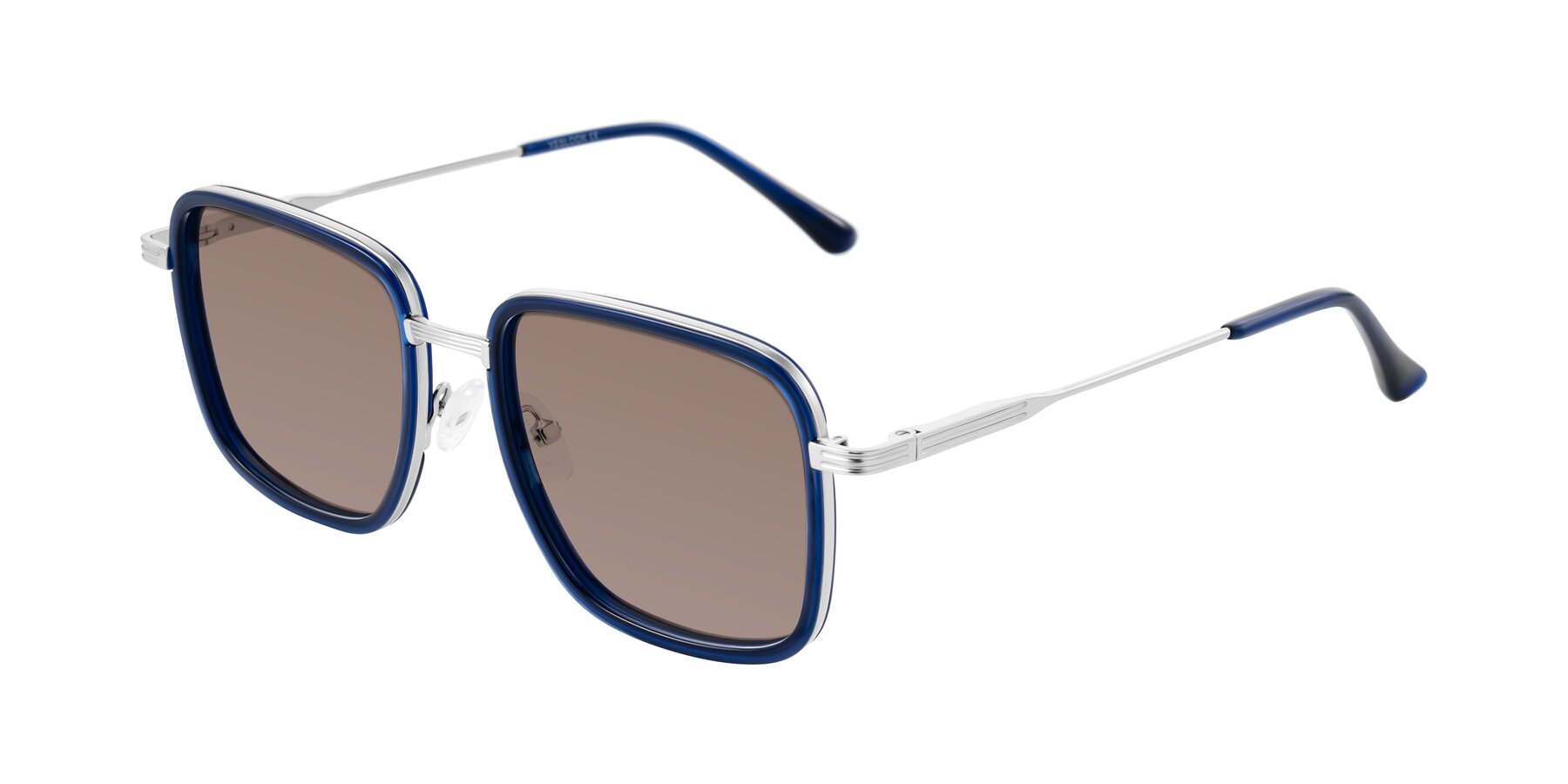 Angle of Guadiaro in Blue/Silver with Medium Brown Tinted Lenses