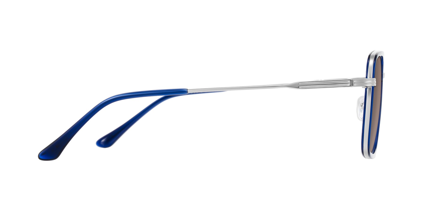Side of Guadiaro in Blue/Silver with Medium Brown Tinted Lenses