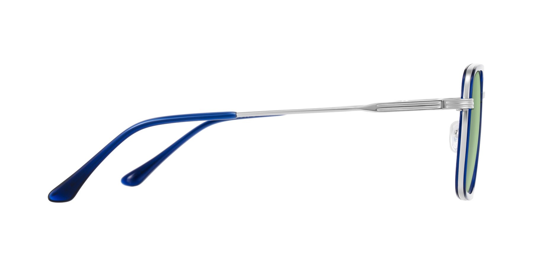 Side of Guadiaro in Blue/Silver with Medium Green Tinted Lenses