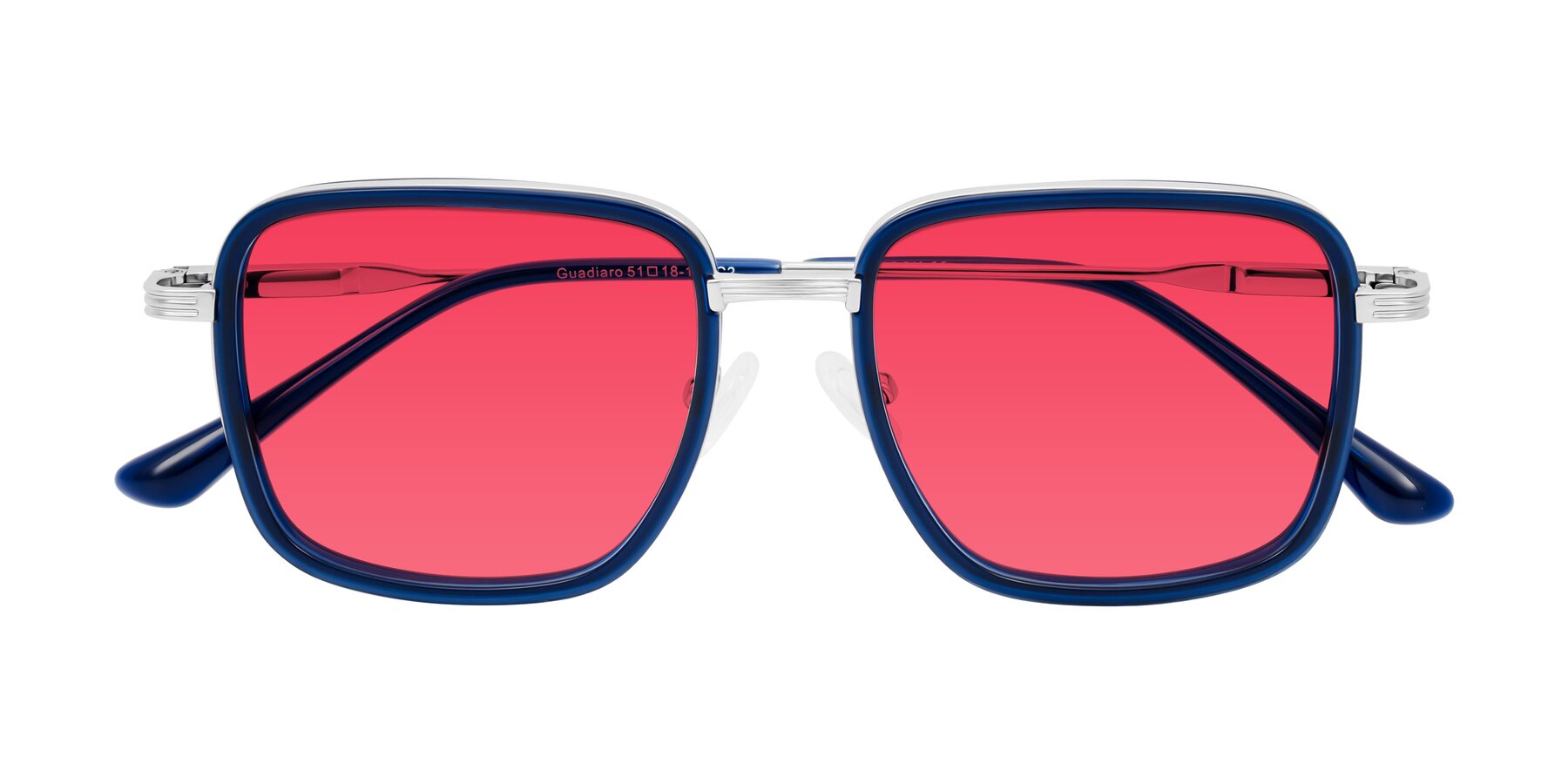 Folded Front of Guadiaro in Blue/Silver with Red Tinted Lenses