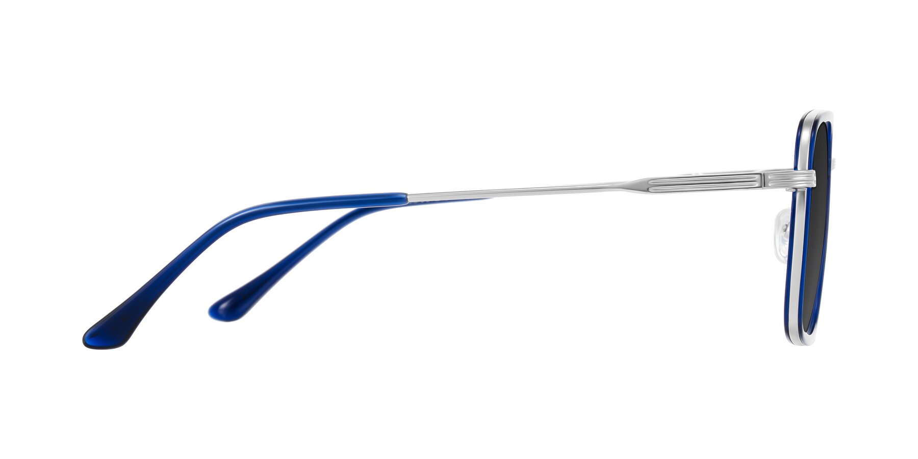 Side of Guadiaro in Blue/Silver with Gray Tinted Lenses