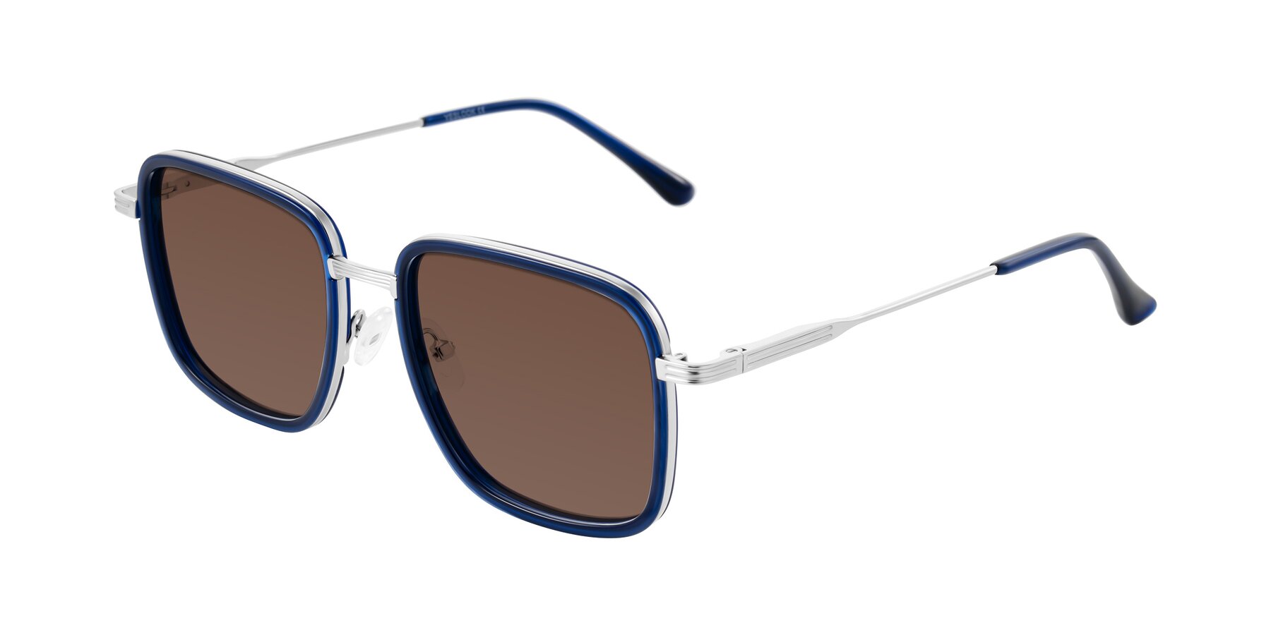 Angle of Guadiaro in Blue/Silver with Brown Tinted Lenses