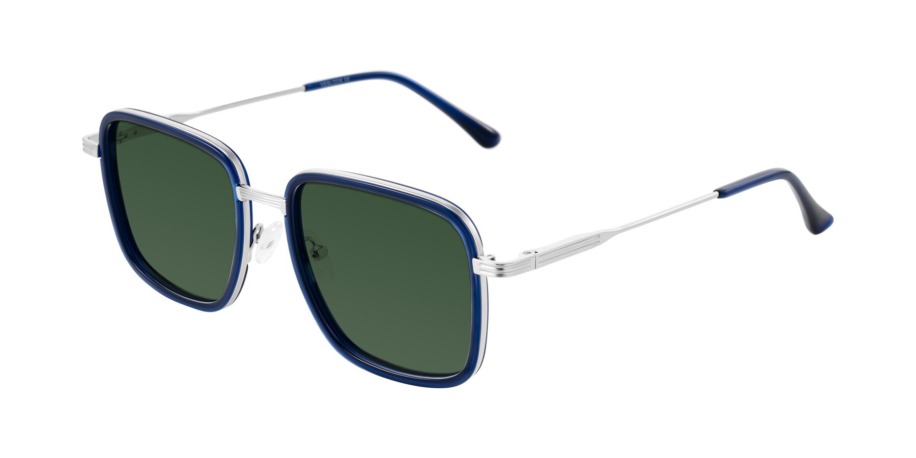 Angle of Guadiaro in Blue/Silver with Green Tinted Lenses