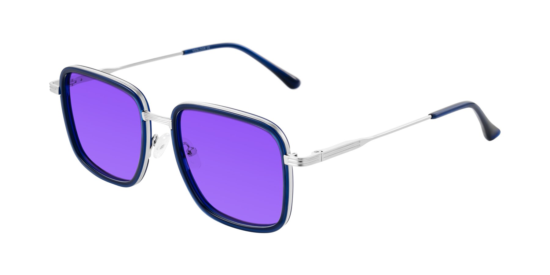 Angle of Guadiaro in Blue/Silver with Purple Tinted Lenses