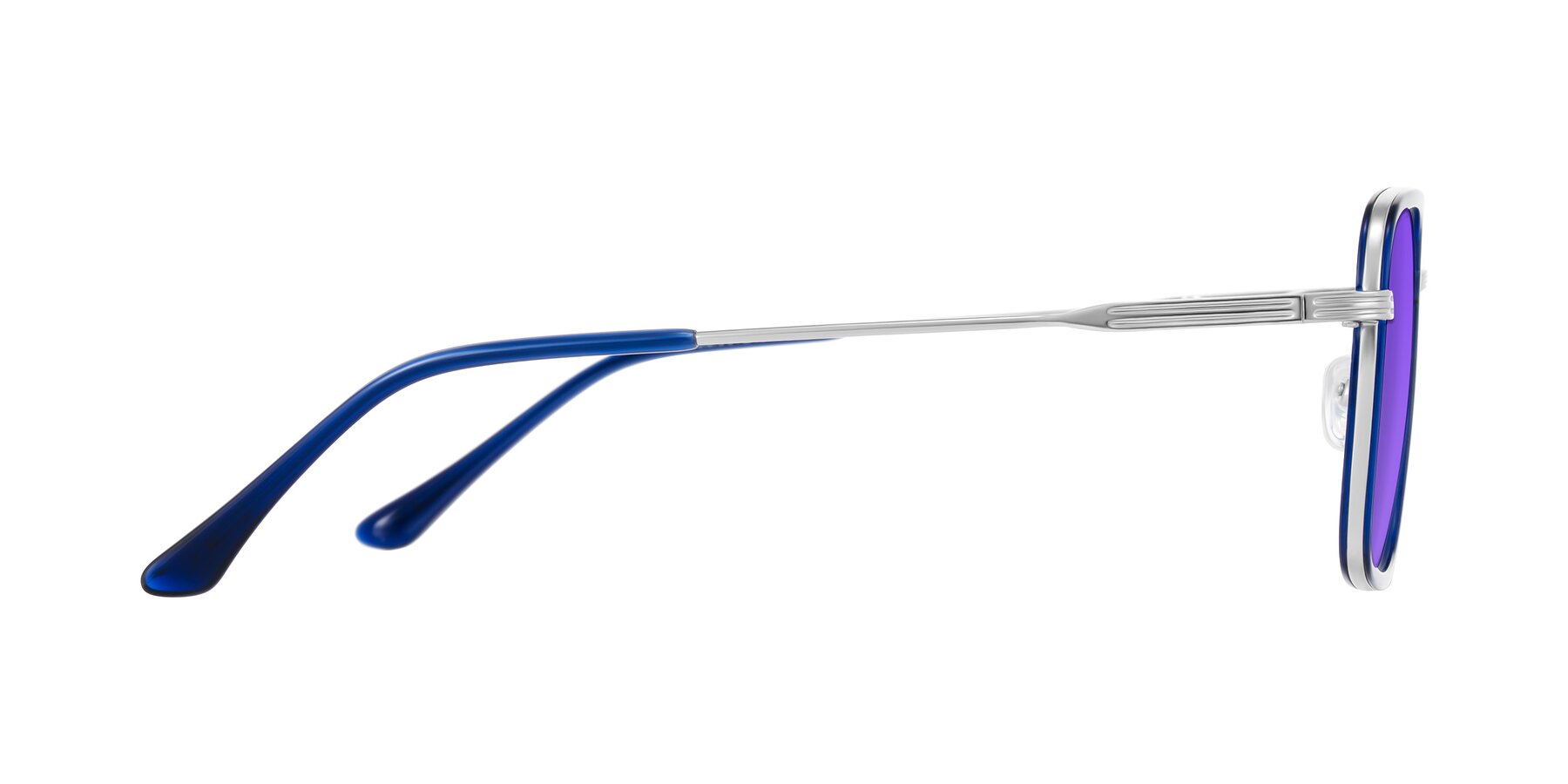 Side of Guadiaro in Blue/Silver with Purple Tinted Lenses