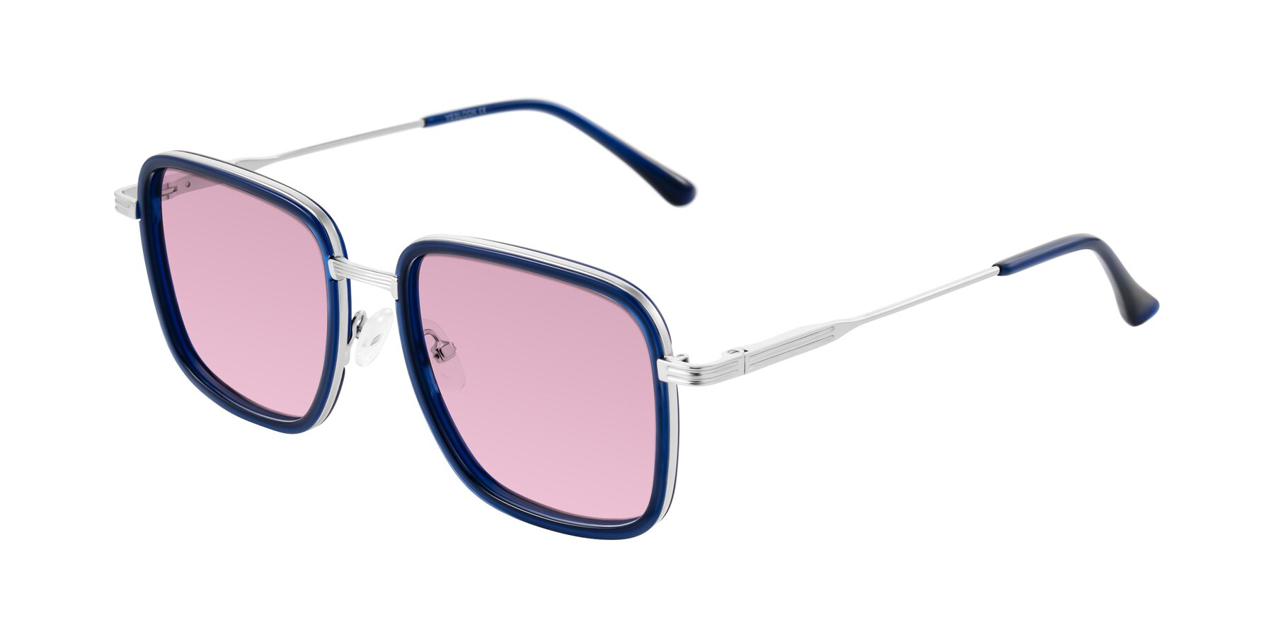 Angle of Guadiaro in Blue/Silver with Light Wine Tinted Lenses