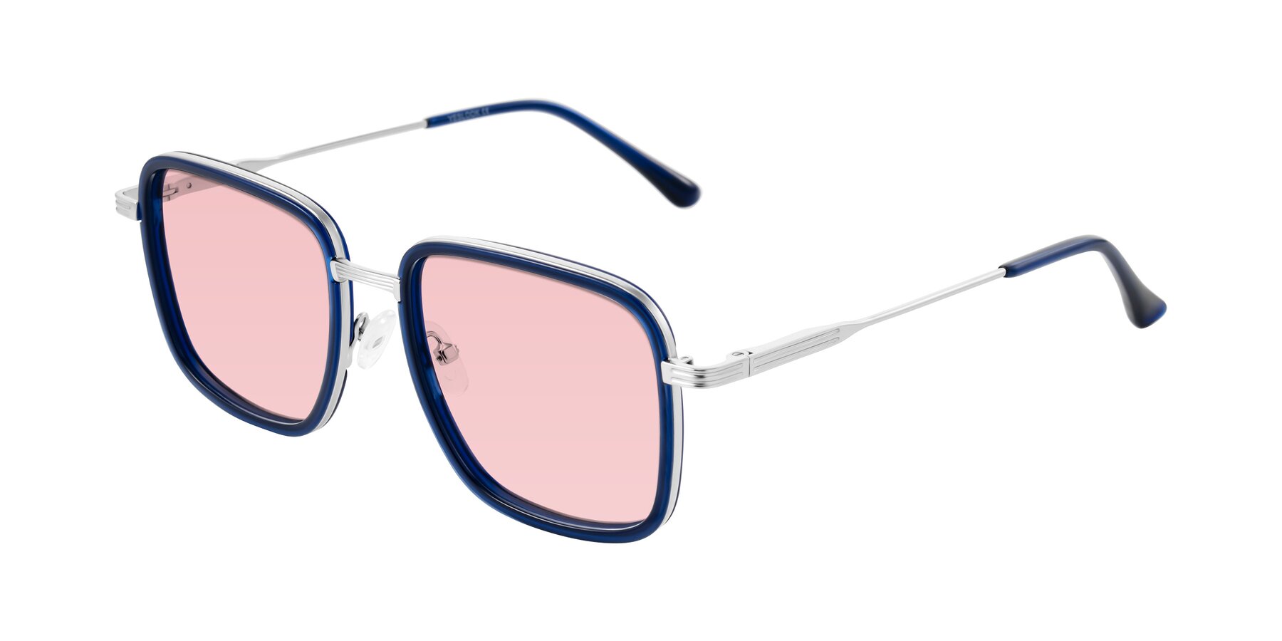 Angle of Guadiaro in Blue/Silver with Light Garnet Tinted Lenses