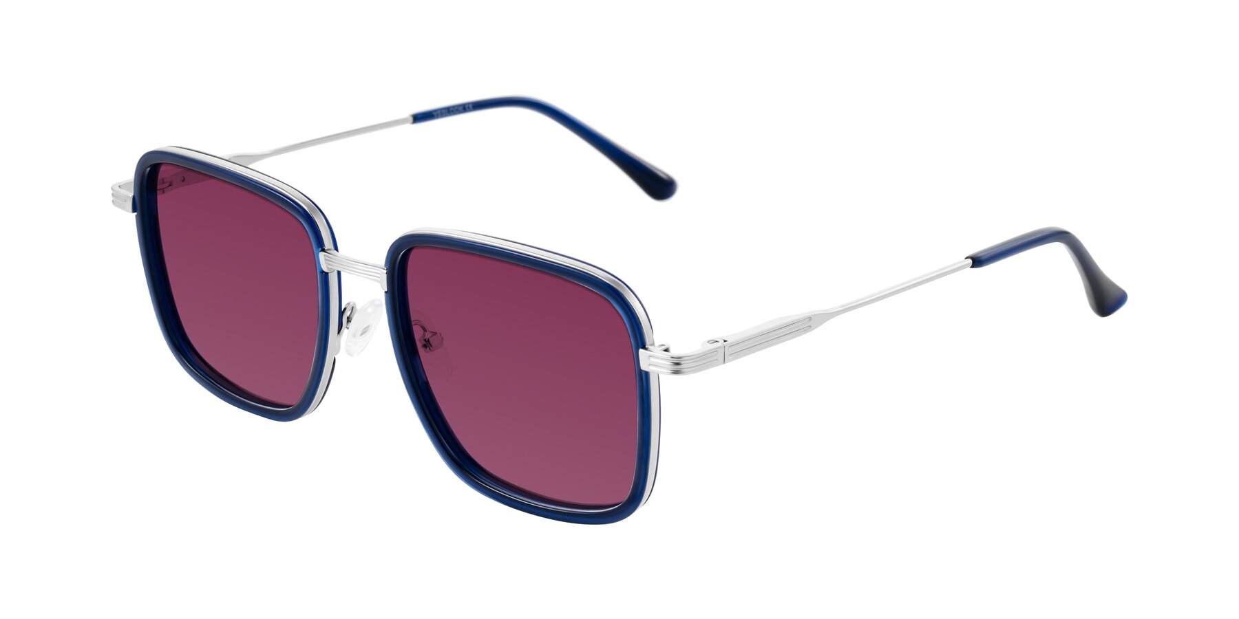 Angle of Guadiaro in Blue/Silver with Wine Tinted Lenses