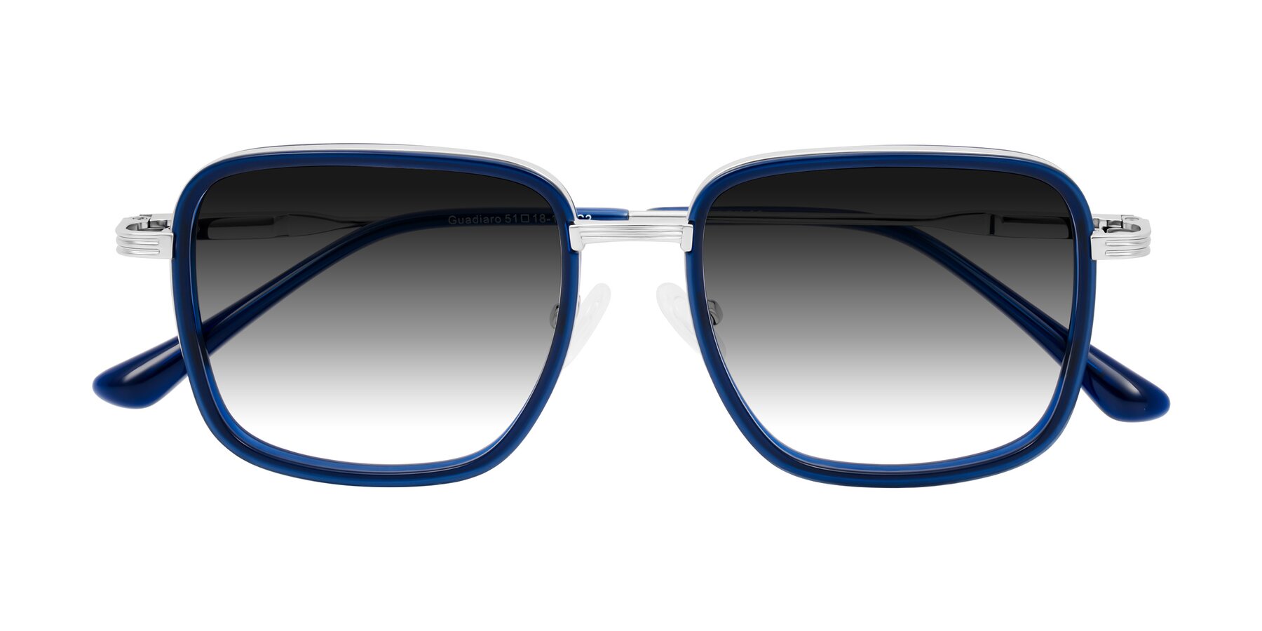Folded Front of Guadiaro in Blue/Silver with Gray Gradient Lenses