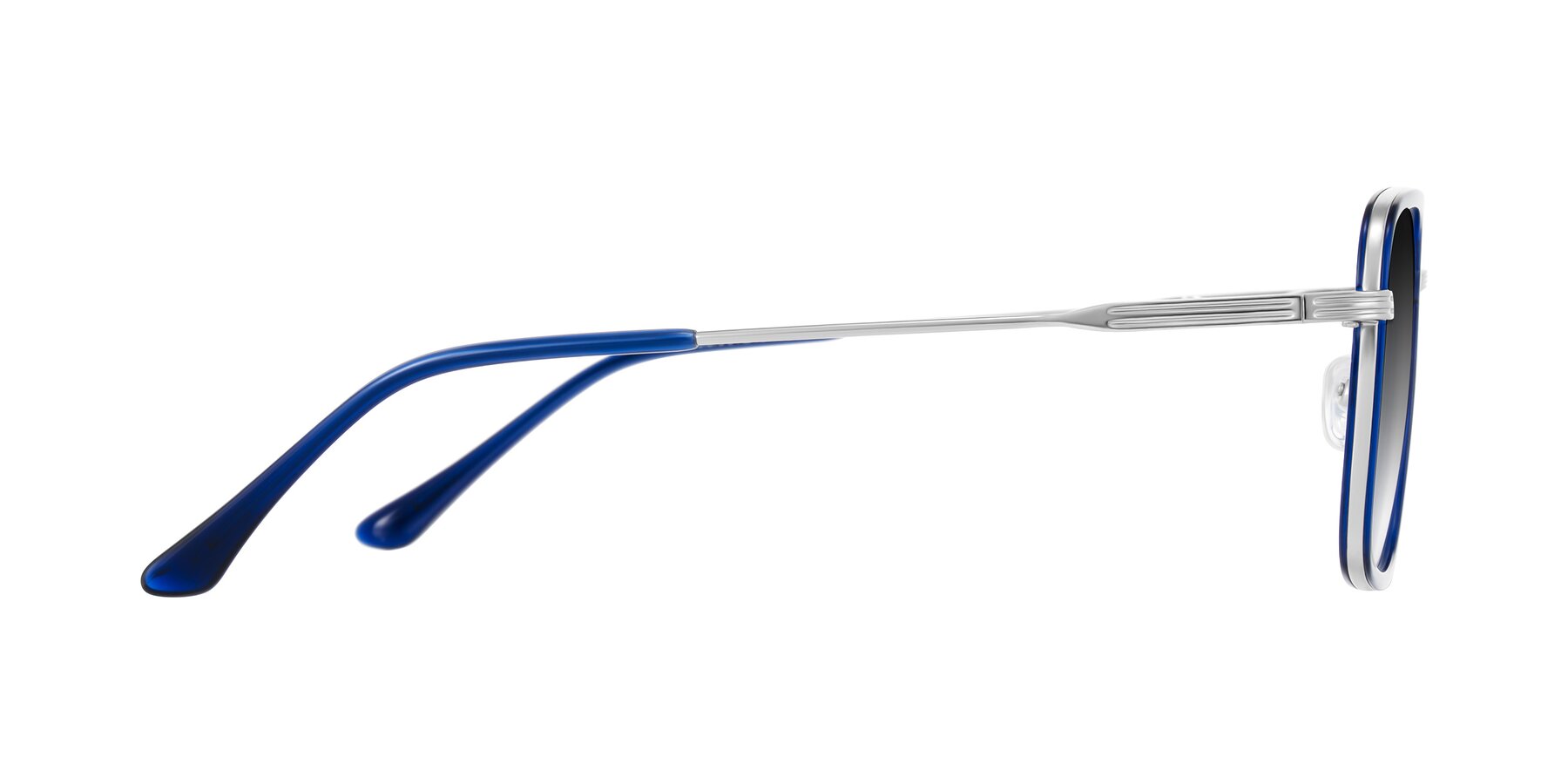 Side of Guadiaro in Blue/Silver with Gray Gradient Lenses