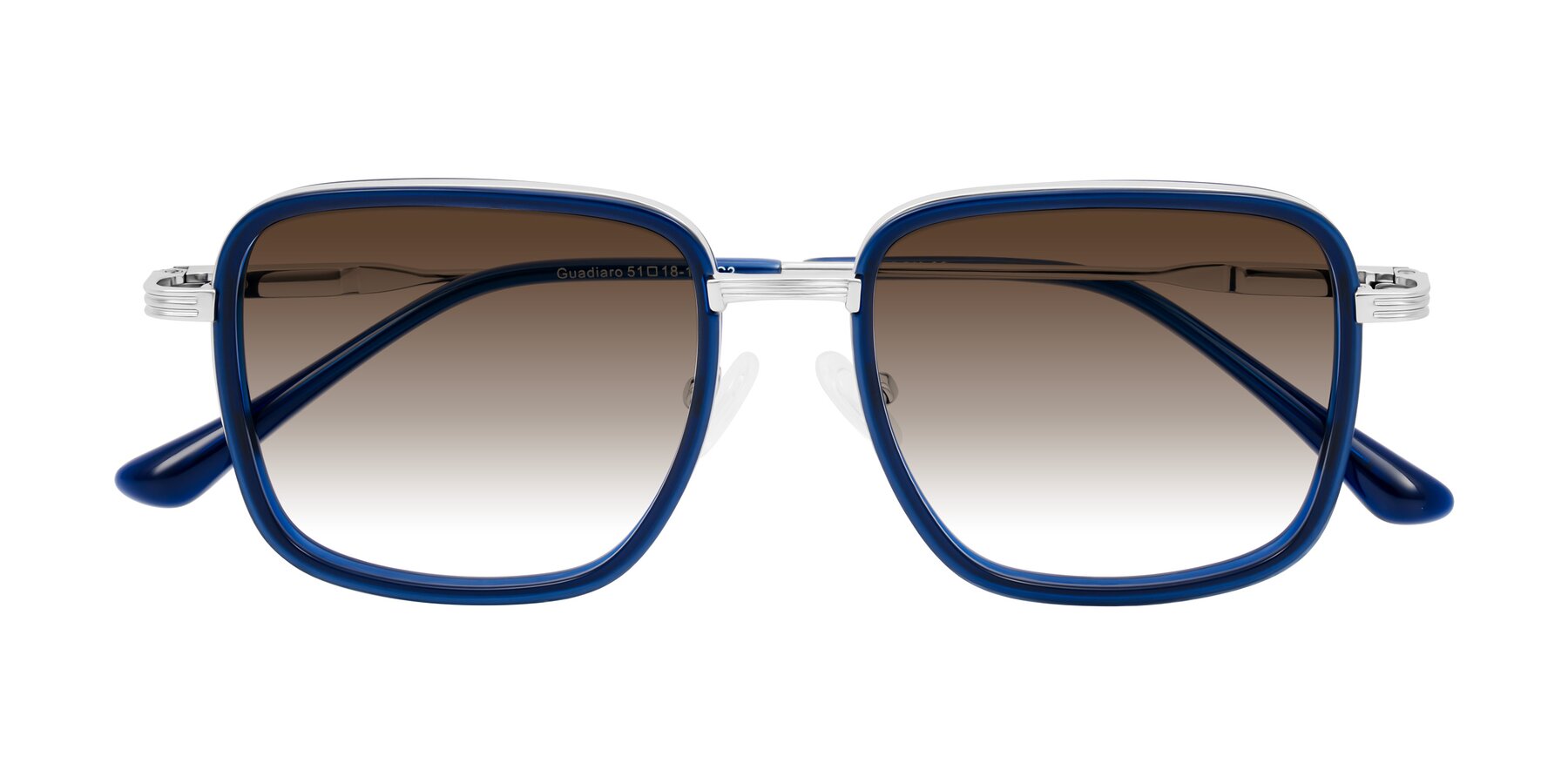 Folded Front of Guadiaro in Blue/Silver with Brown Gradient Lenses
