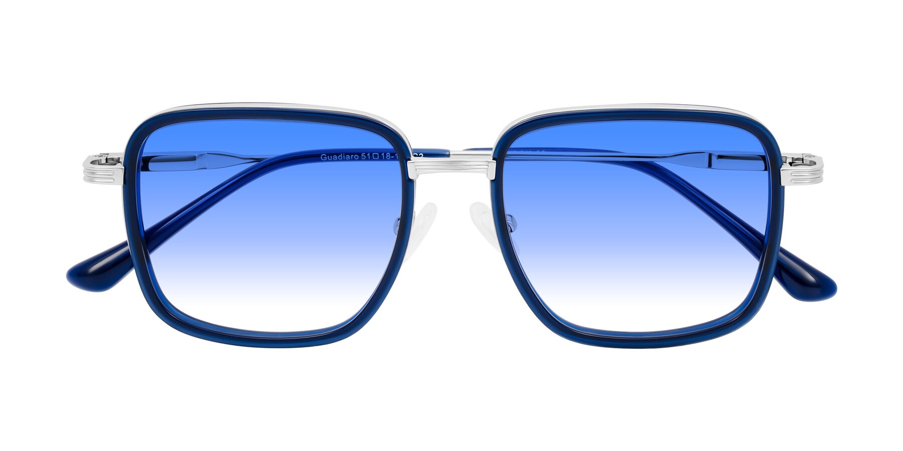 Folded Front of Guadiaro in Blue/Silver with Blue Gradient Lenses