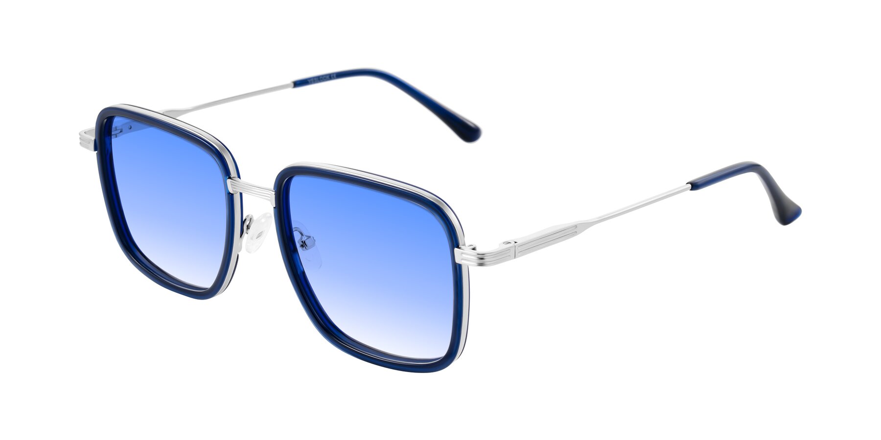 Angle of Guadiaro in Blue/Silver with Blue Gradient Lenses