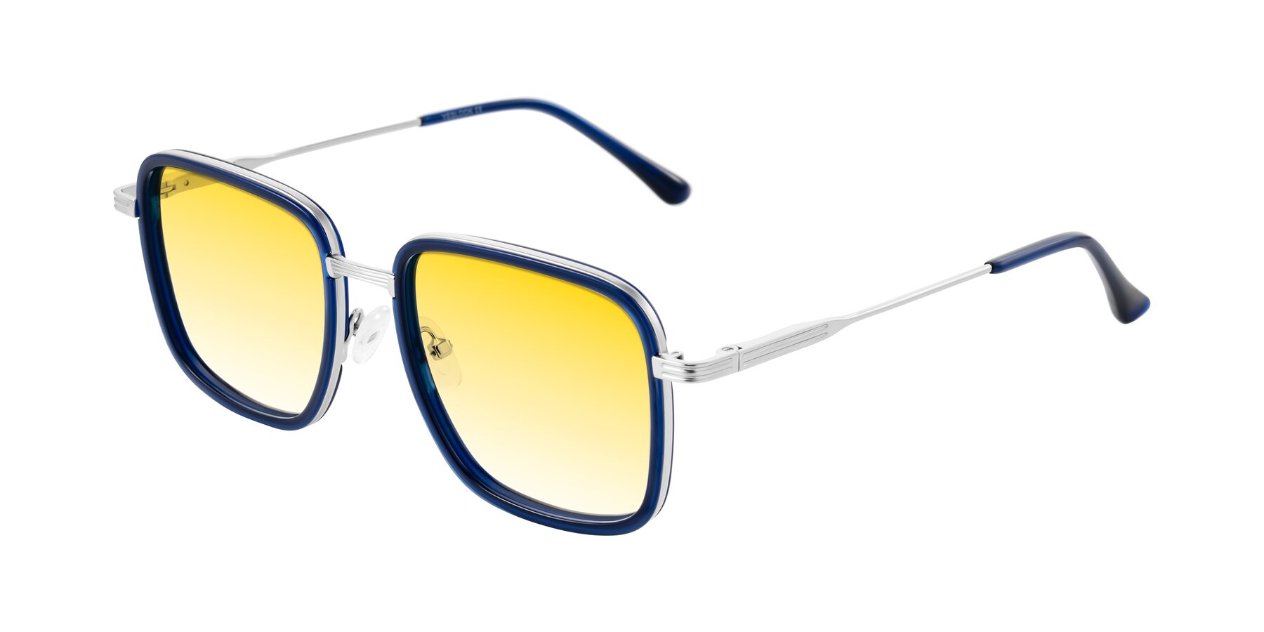 Angle of Guadiaro in Blue/Silver with Yellow Gradient Lenses