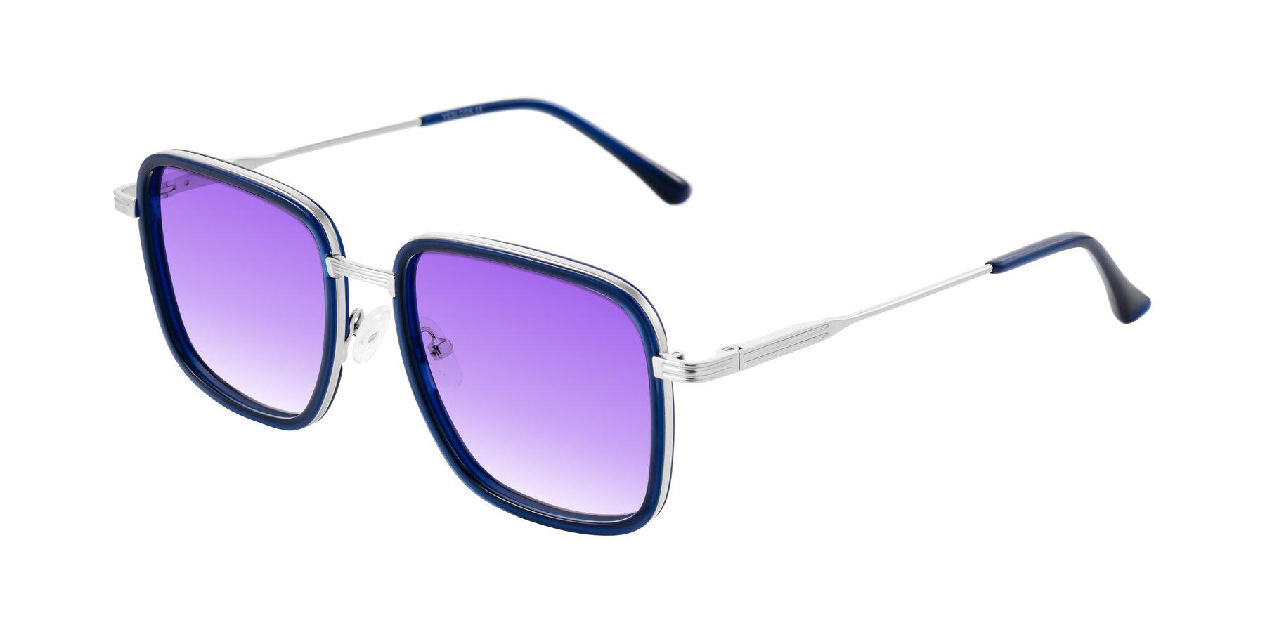 Angle of Guadiaro in Blue/Silver with Purple Gradient Lenses