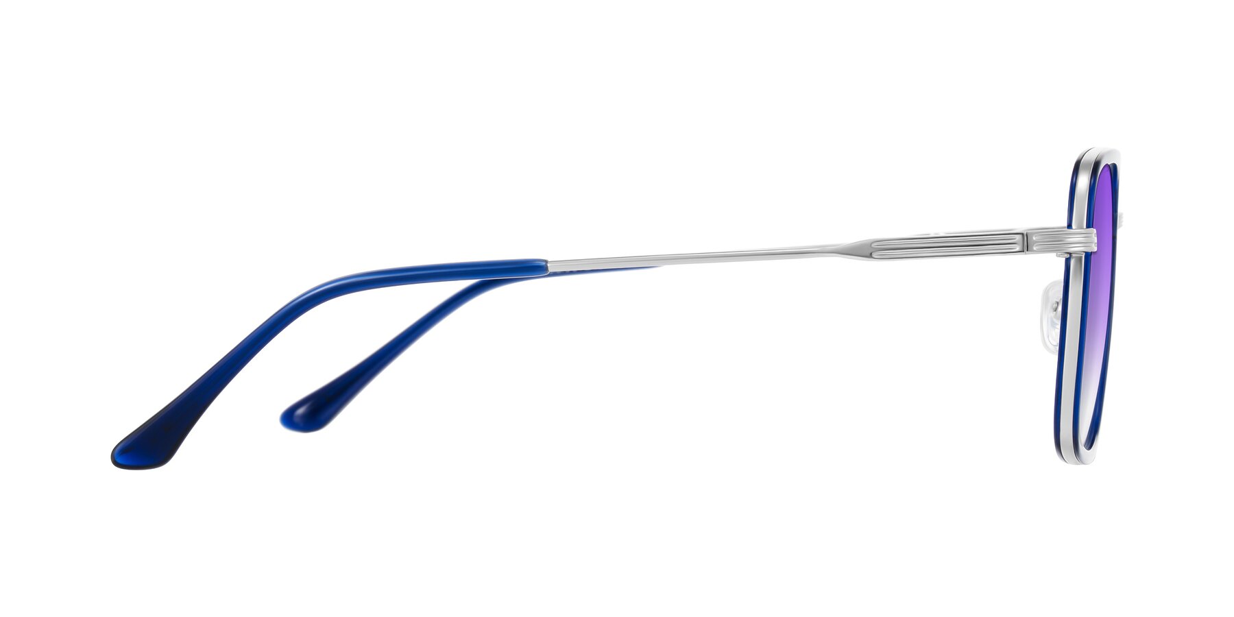Side of Guadiaro in Blue/Silver with Purple Gradient Lenses