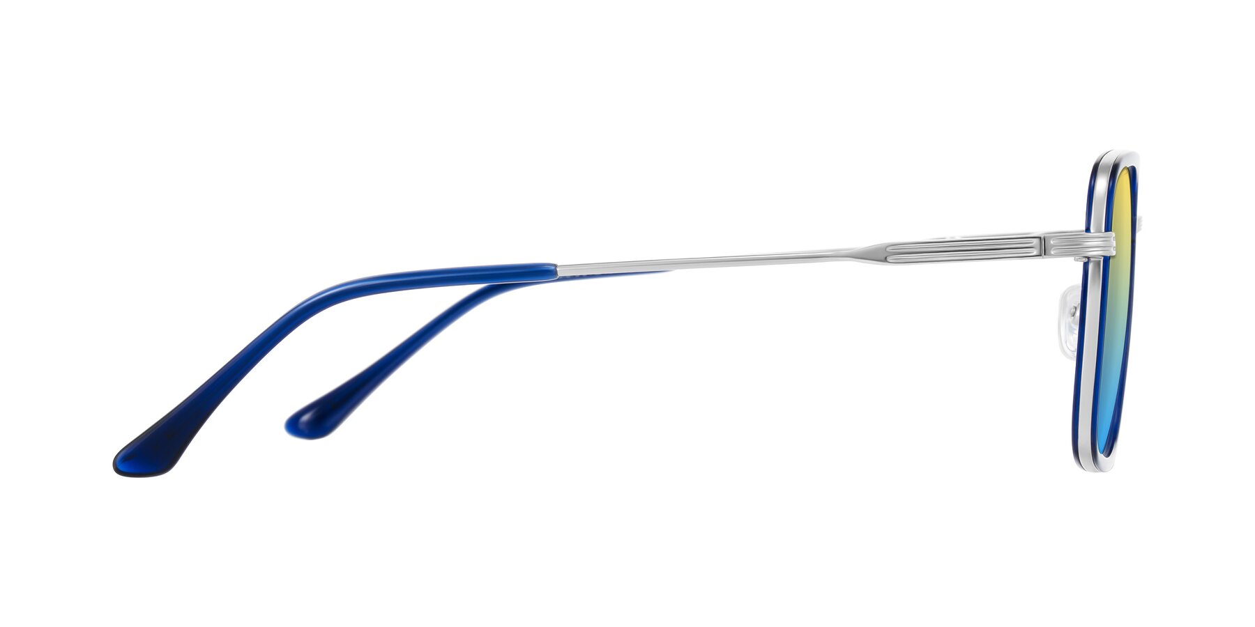Side of Guadiaro in Blue/Silver with Yellow / Blue Gradient Lenses