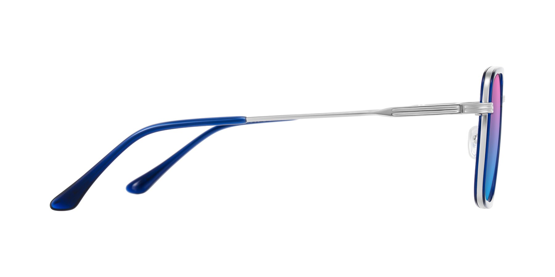 Side of Guadiaro in Blue/Silver with Pink / Blue Gradient Lenses