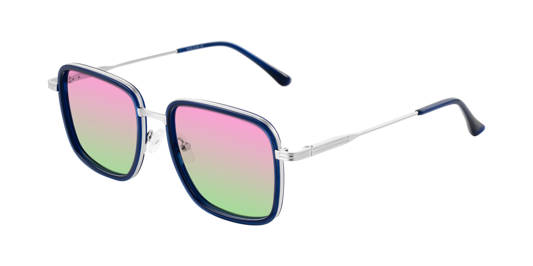 Angle of Guadiaro in Blue/Silver with Pink / Green Gradient Lenses