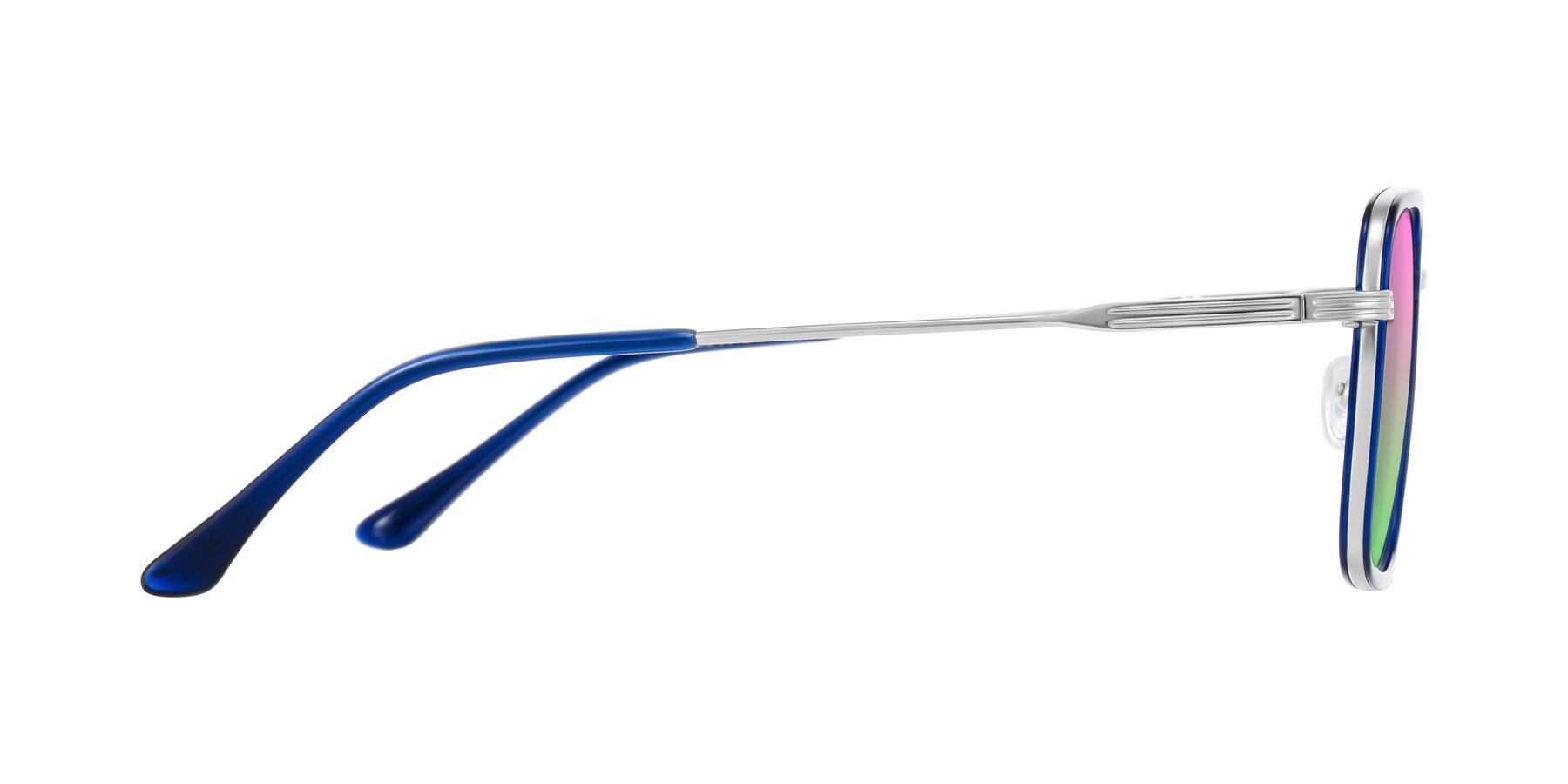 Side of Guadiaro in Blue/Silver with Pink / Green Gradient Lenses