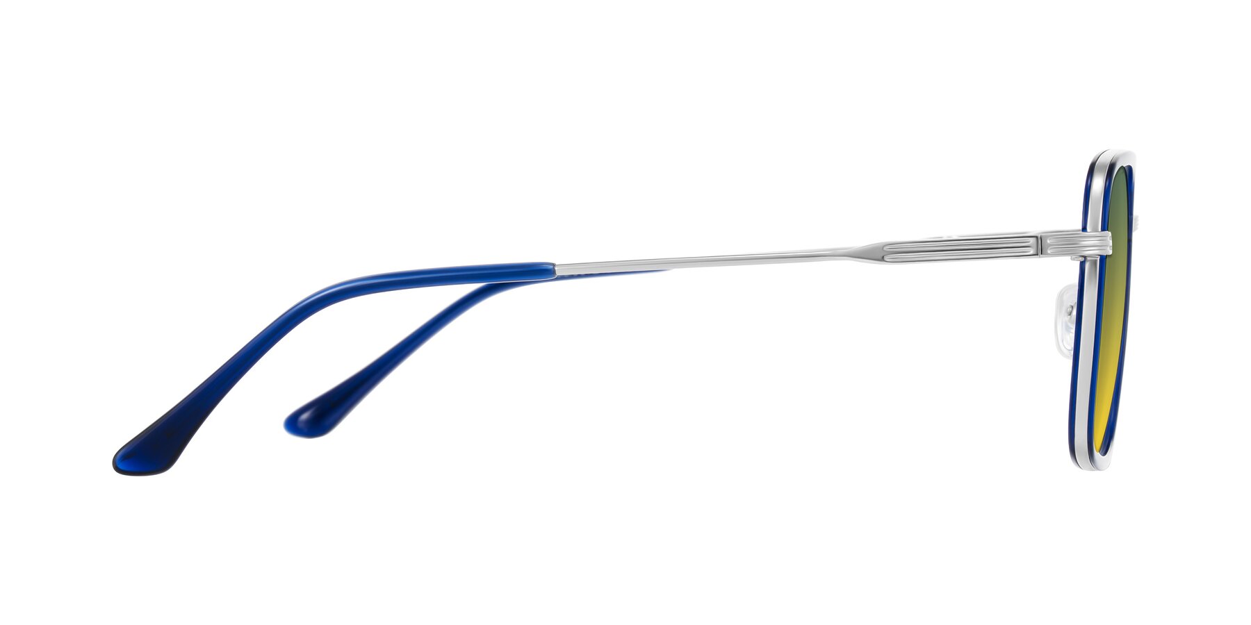 Side of Guadiaro in Blue/Silver with Green / Yellow Gradient Lenses
