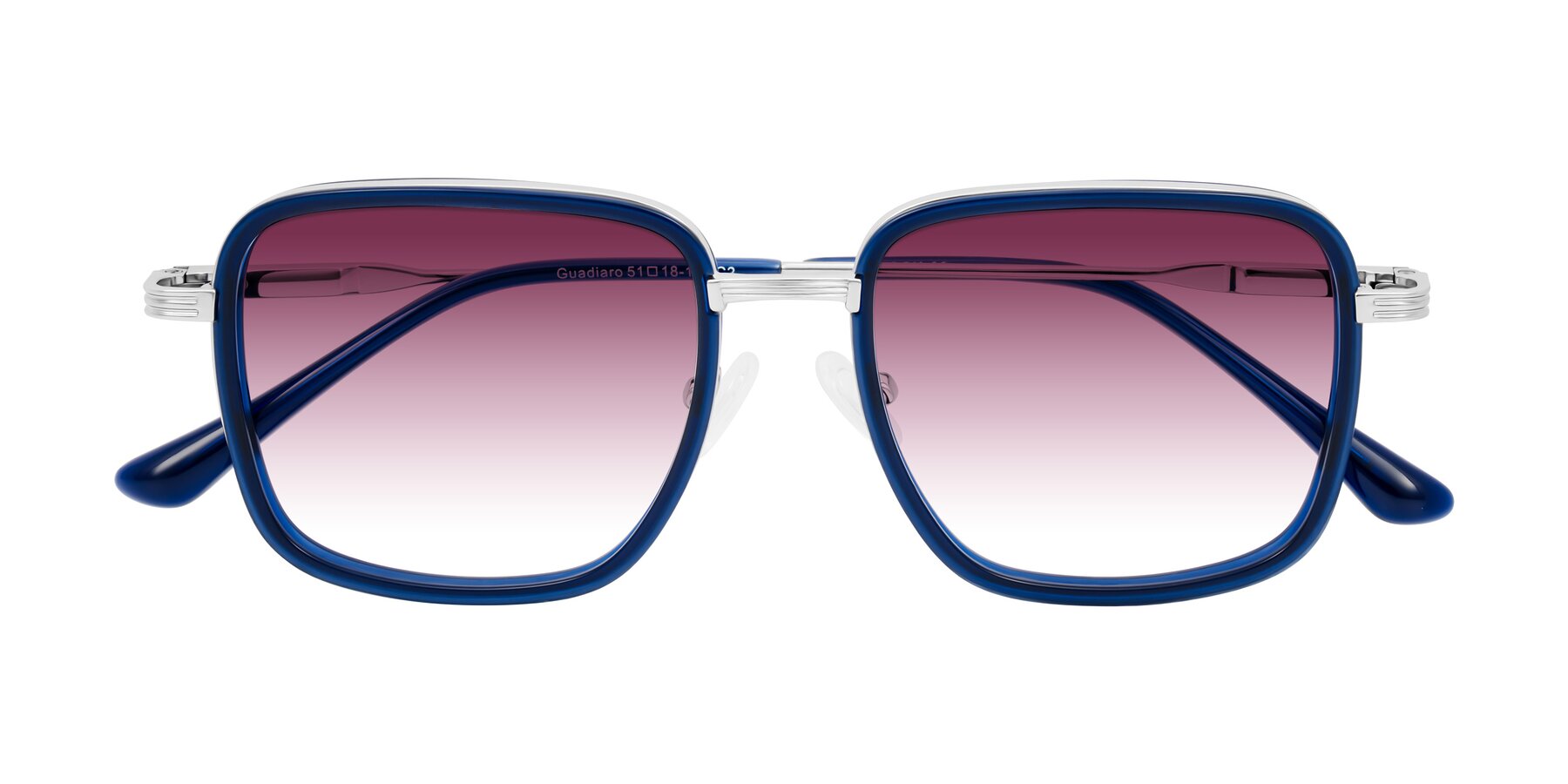 Folded Front of Guadiaro in Blue/Silver with Wine Gradient Lenses