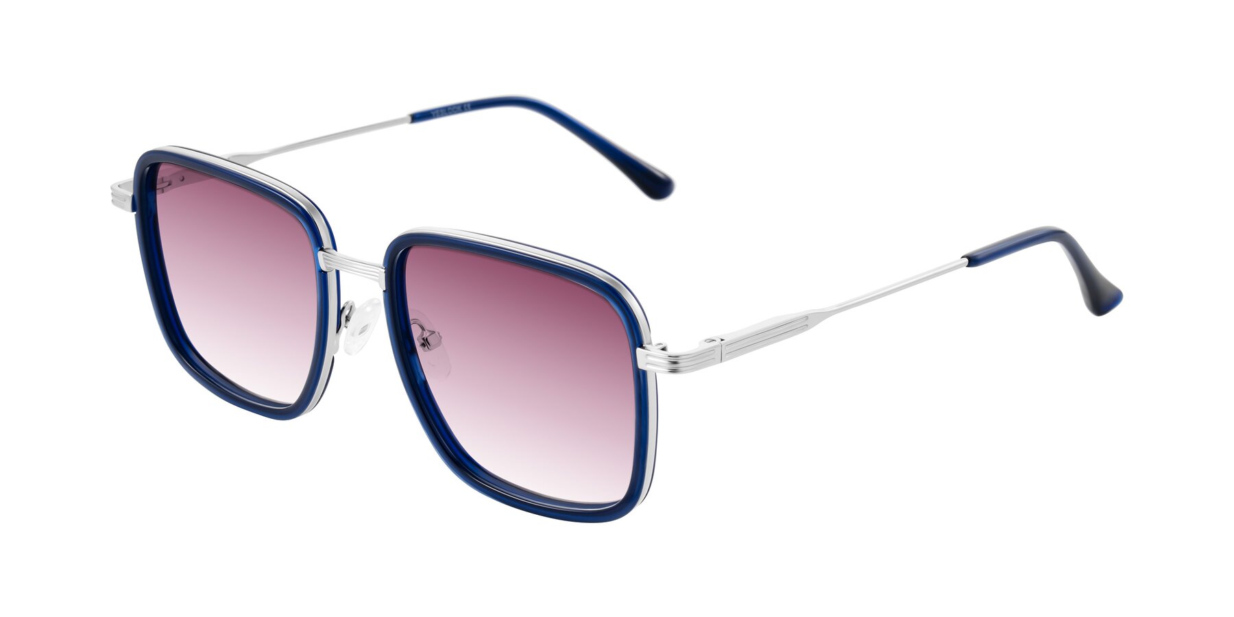 Angle of Guadiaro in Blue/Silver with Wine Gradient Lenses