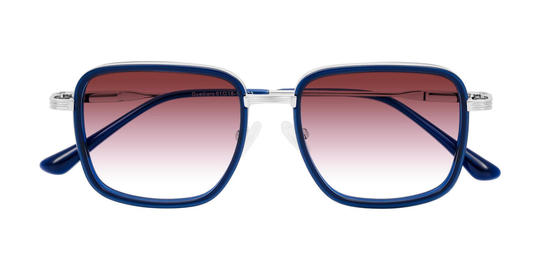 Folded Front of Guadiaro in Blue/Silver with Garnet Gradient Lenses