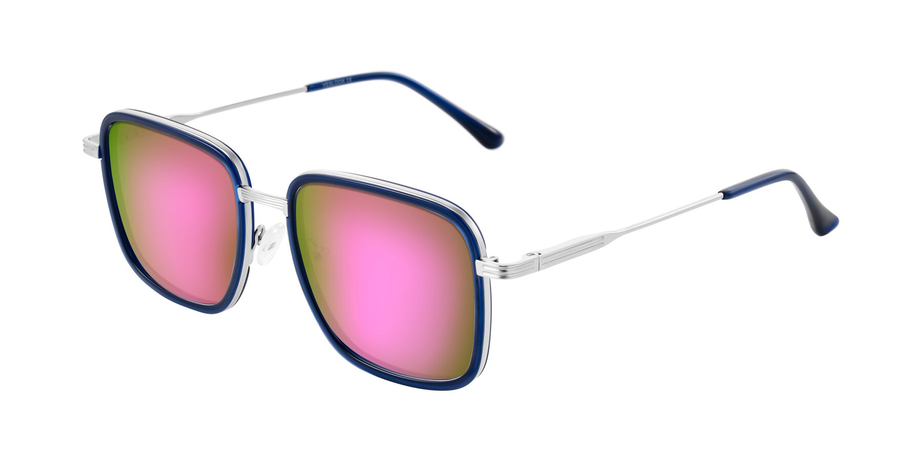 Angle of Guadiaro in Blue/Silver with Pink Mirrored Lenses