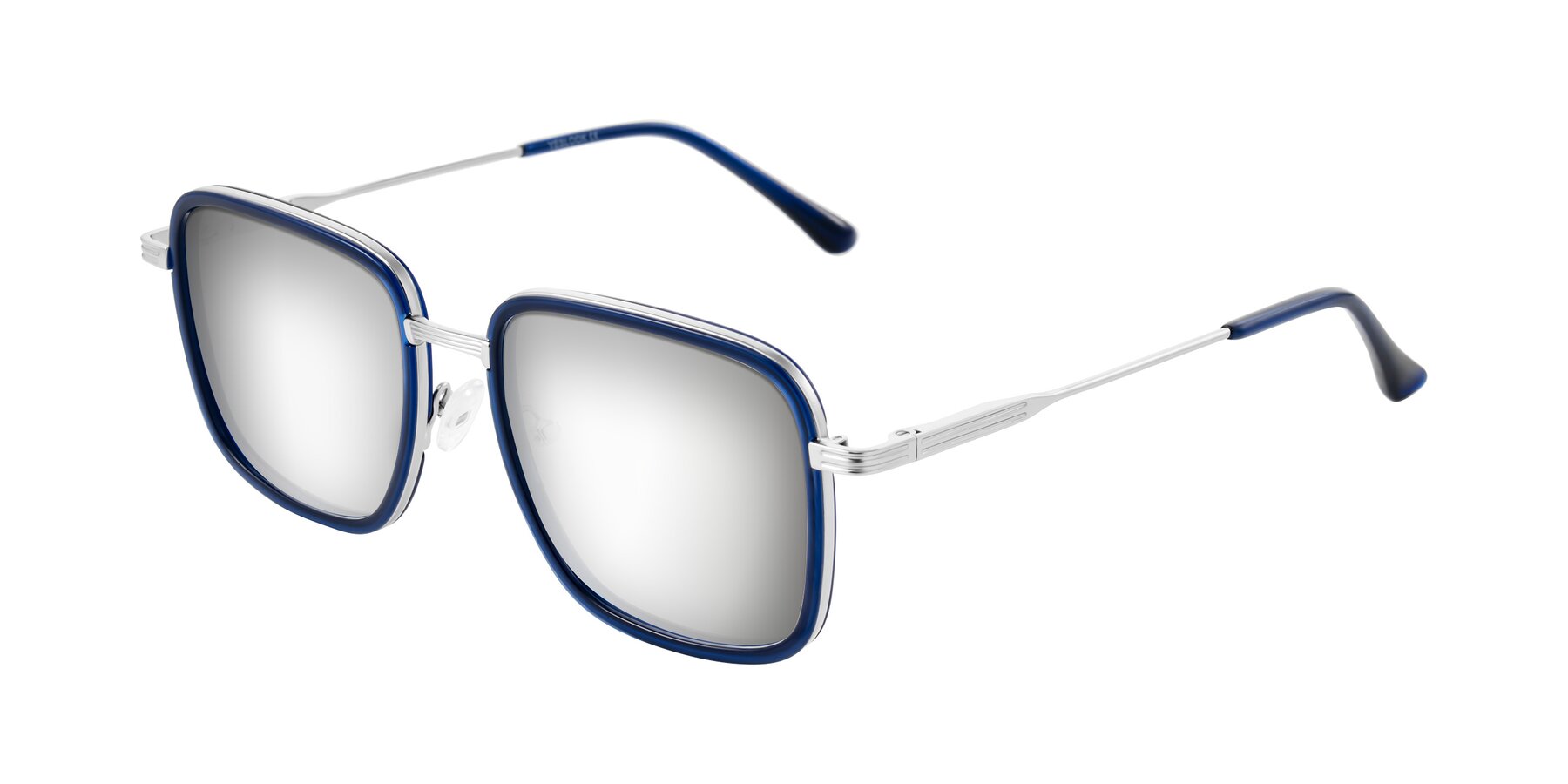 Angle of Guadiaro in Blue/Silver with Silver Mirrored Lenses